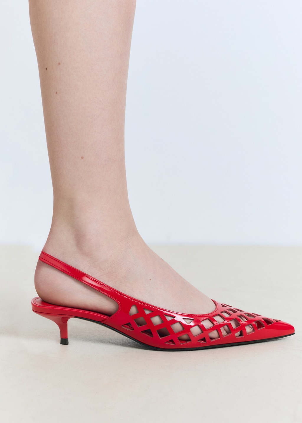 Mango Die-cut kitten shoes