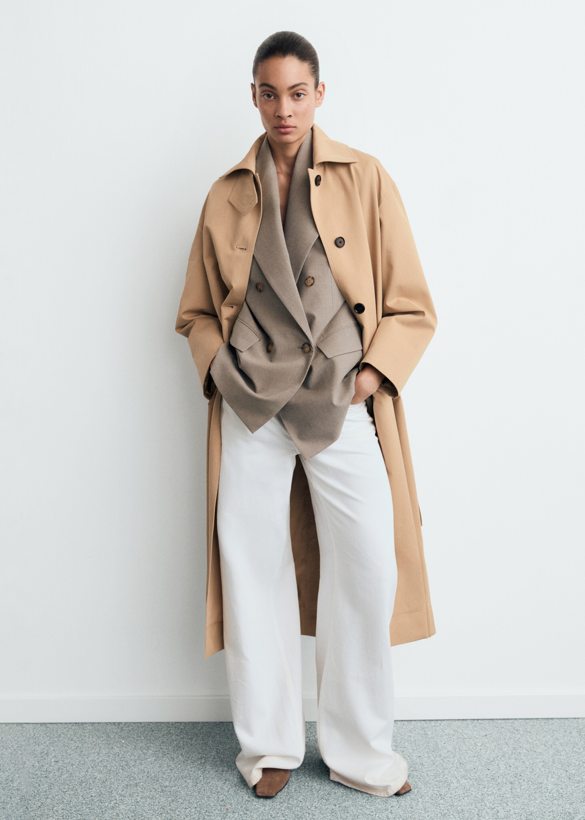 Belt long trench - General plane, Medium Brown. Ref: 87095948-00.