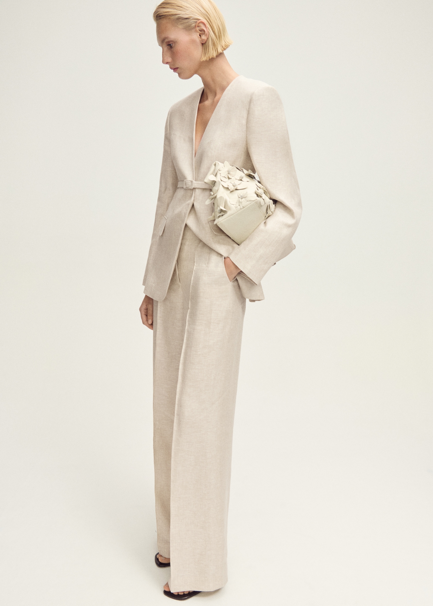 Linen suit trousers MANGO Niger - Main Image