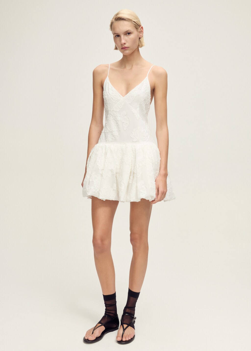 Textured balloon dress - image 2