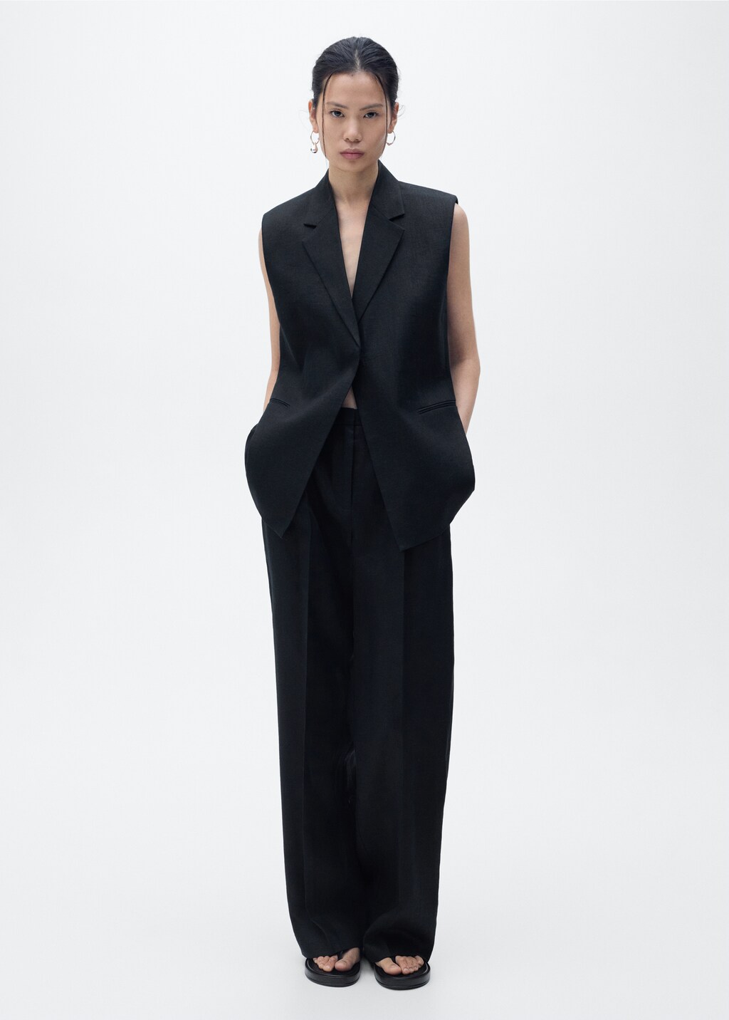 Linen suit trousers - image 2