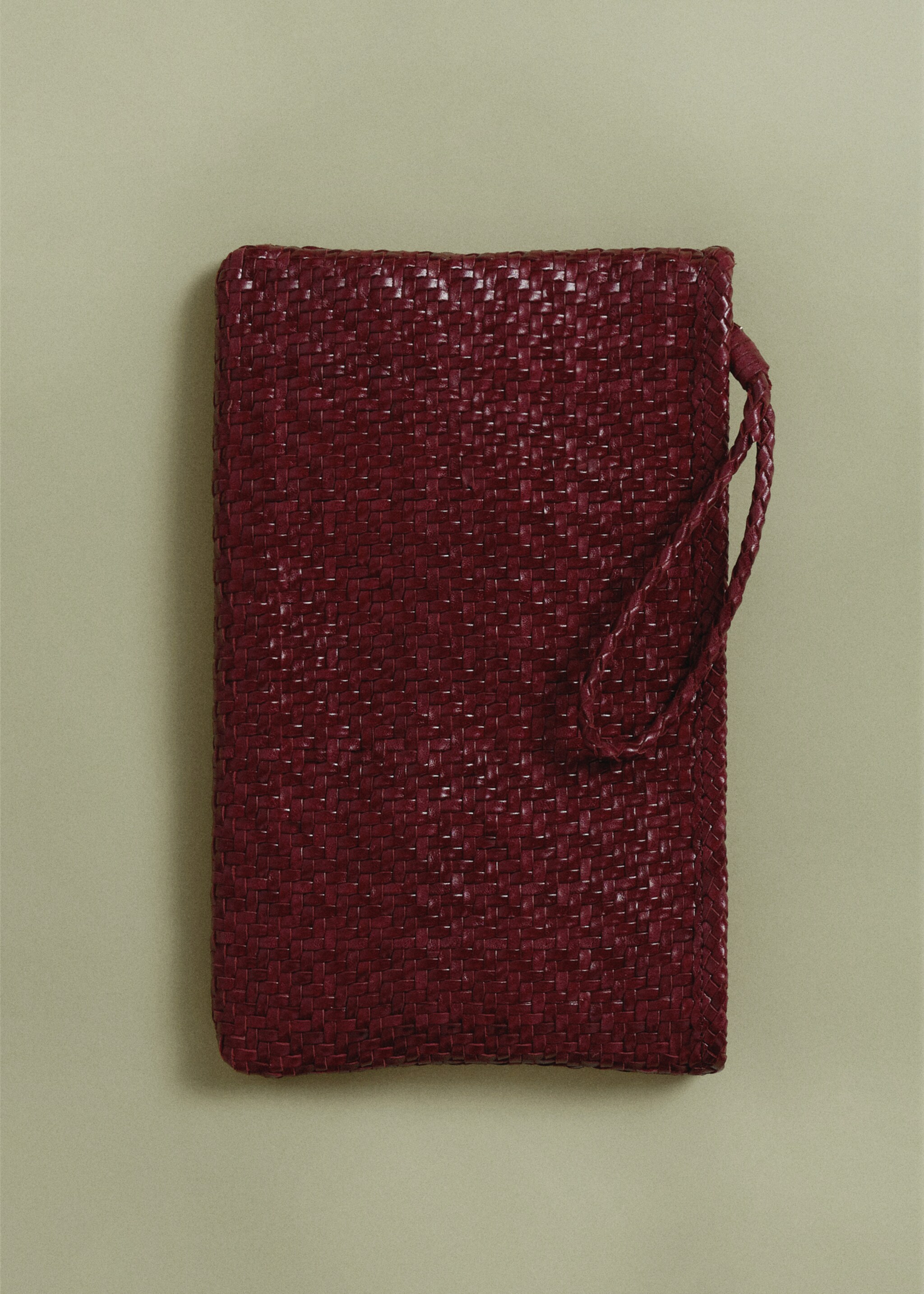 Braided leather clutch - General plane