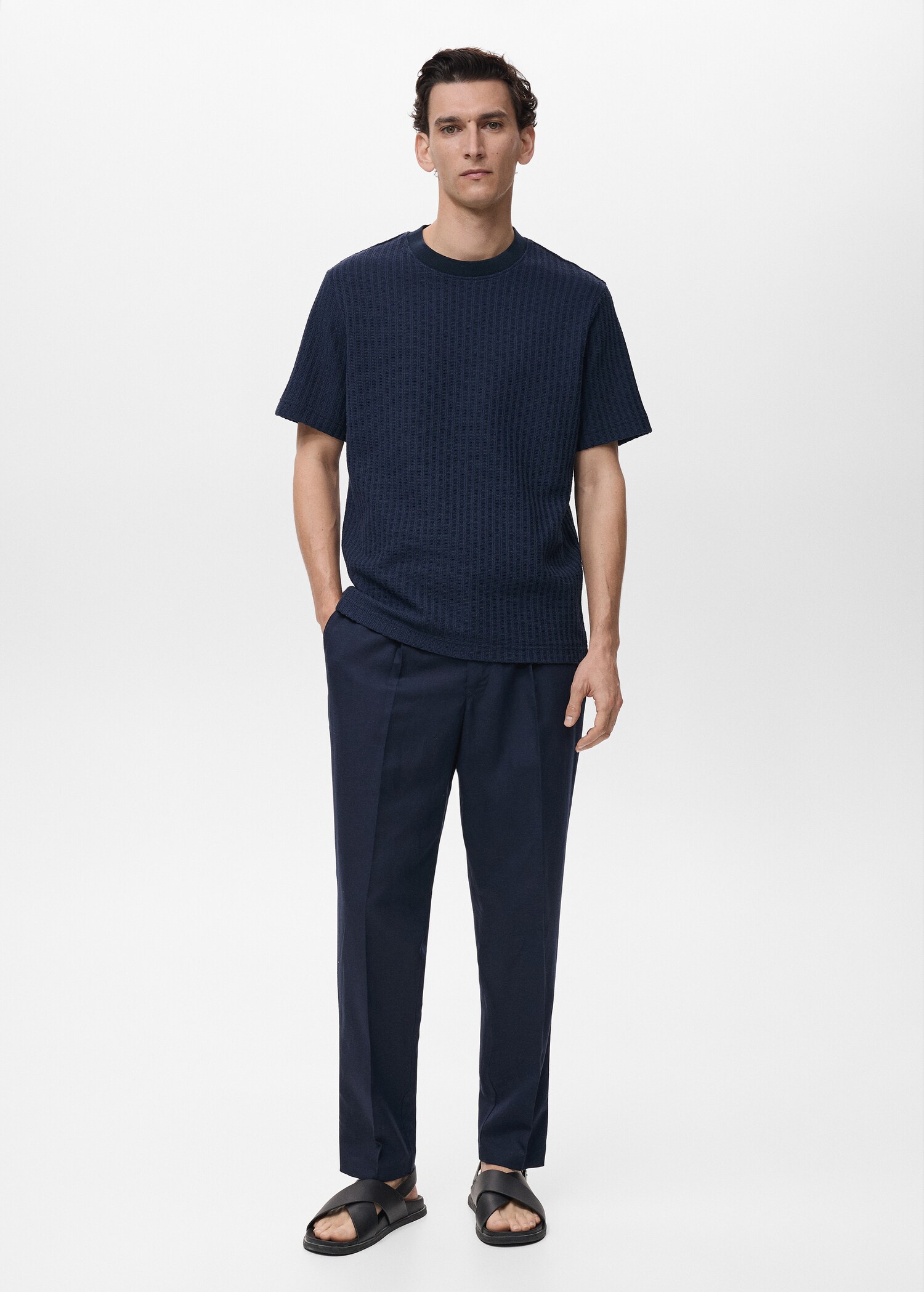 Ribbed  knit t-shirt - General plane