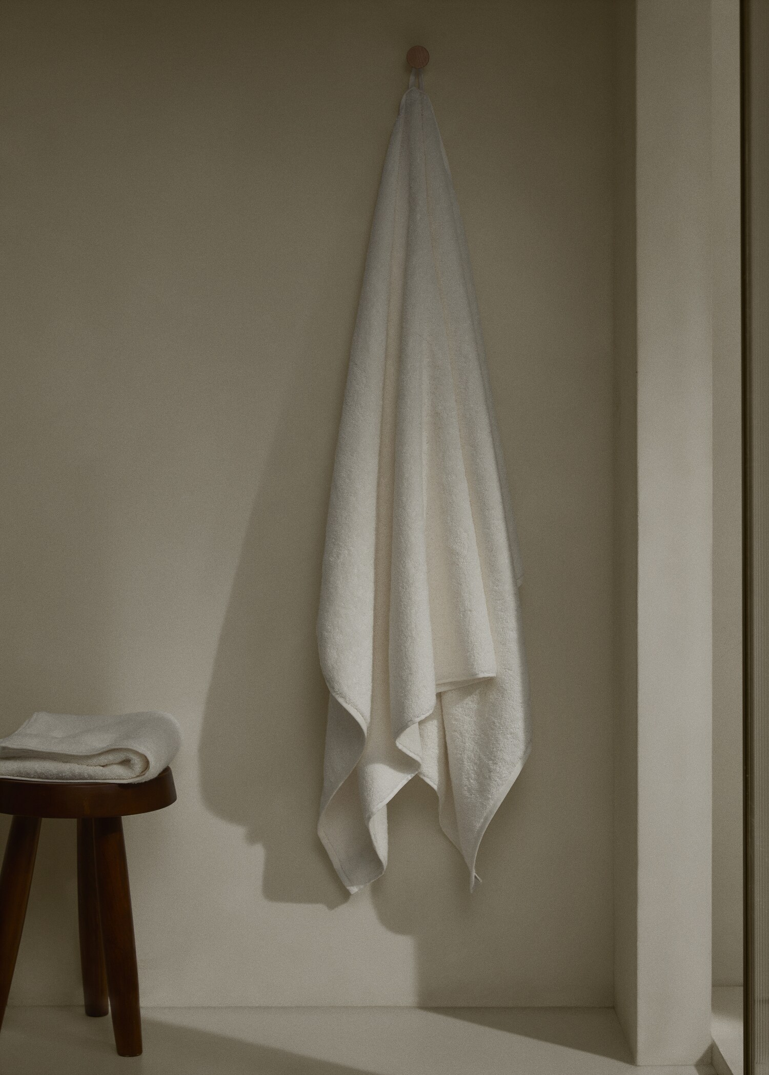 Drap bain coton bouclette texture - Plan général
