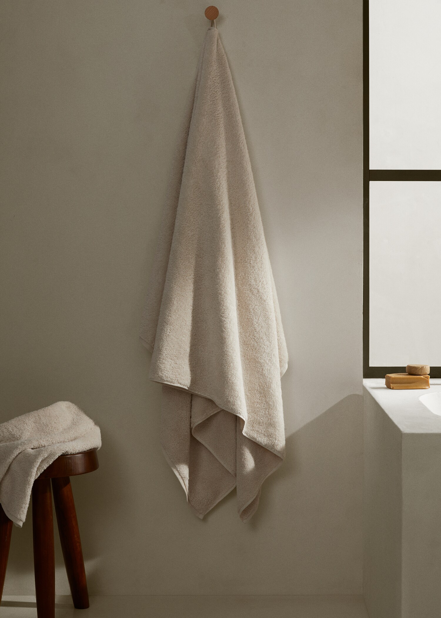 Terry cotton curled-texture bath towel - General plane
