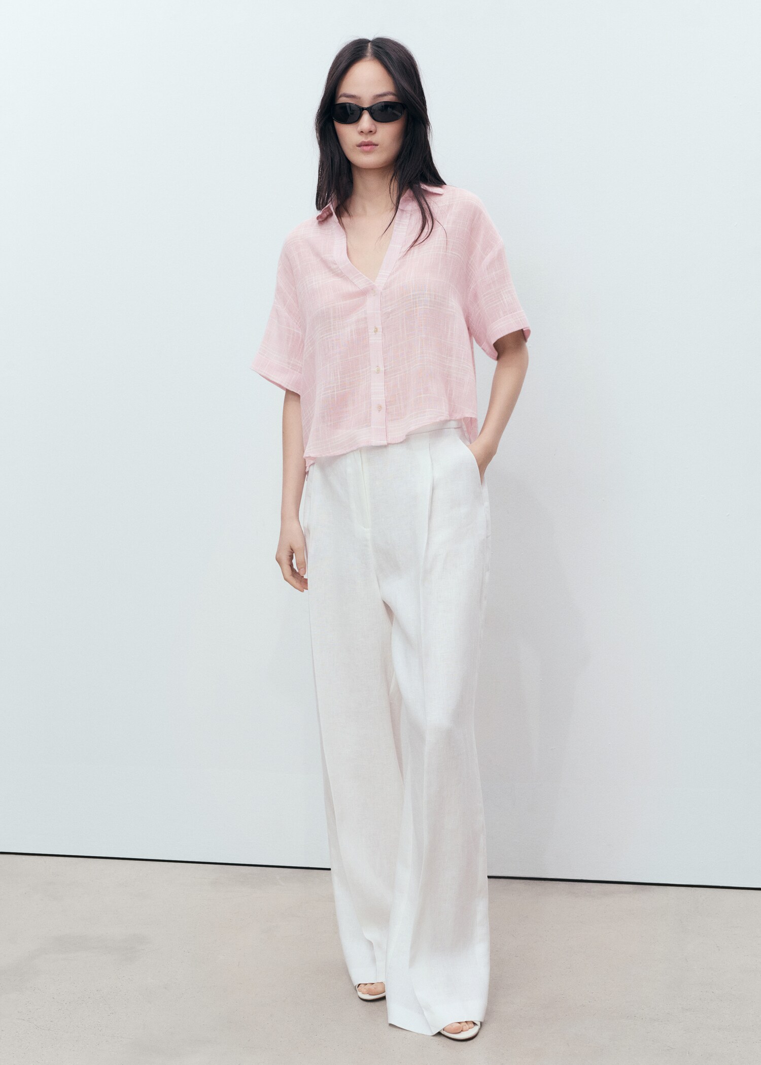 Semi-transparent striped shirt - General plane