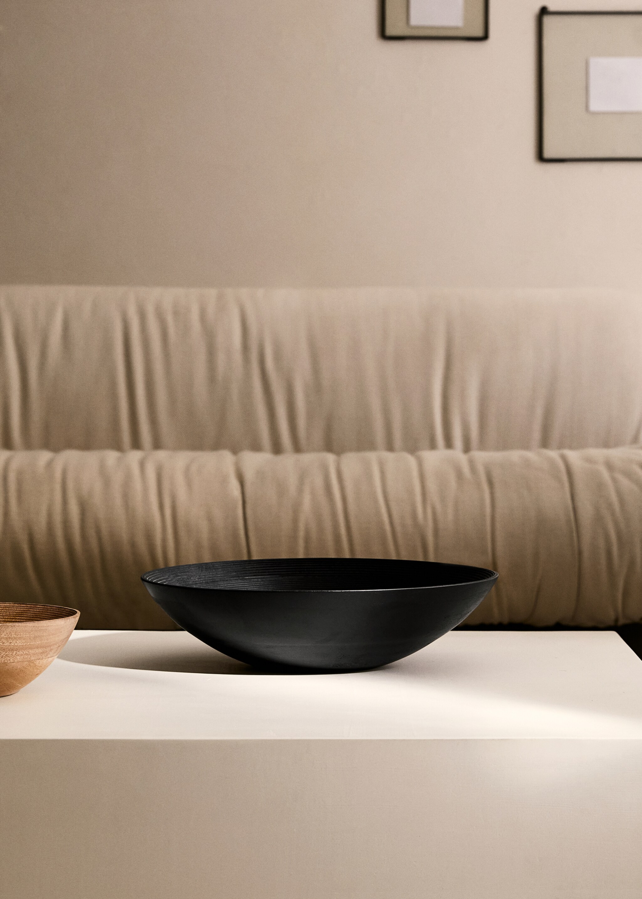 Large wooden decorative bowl - General plane