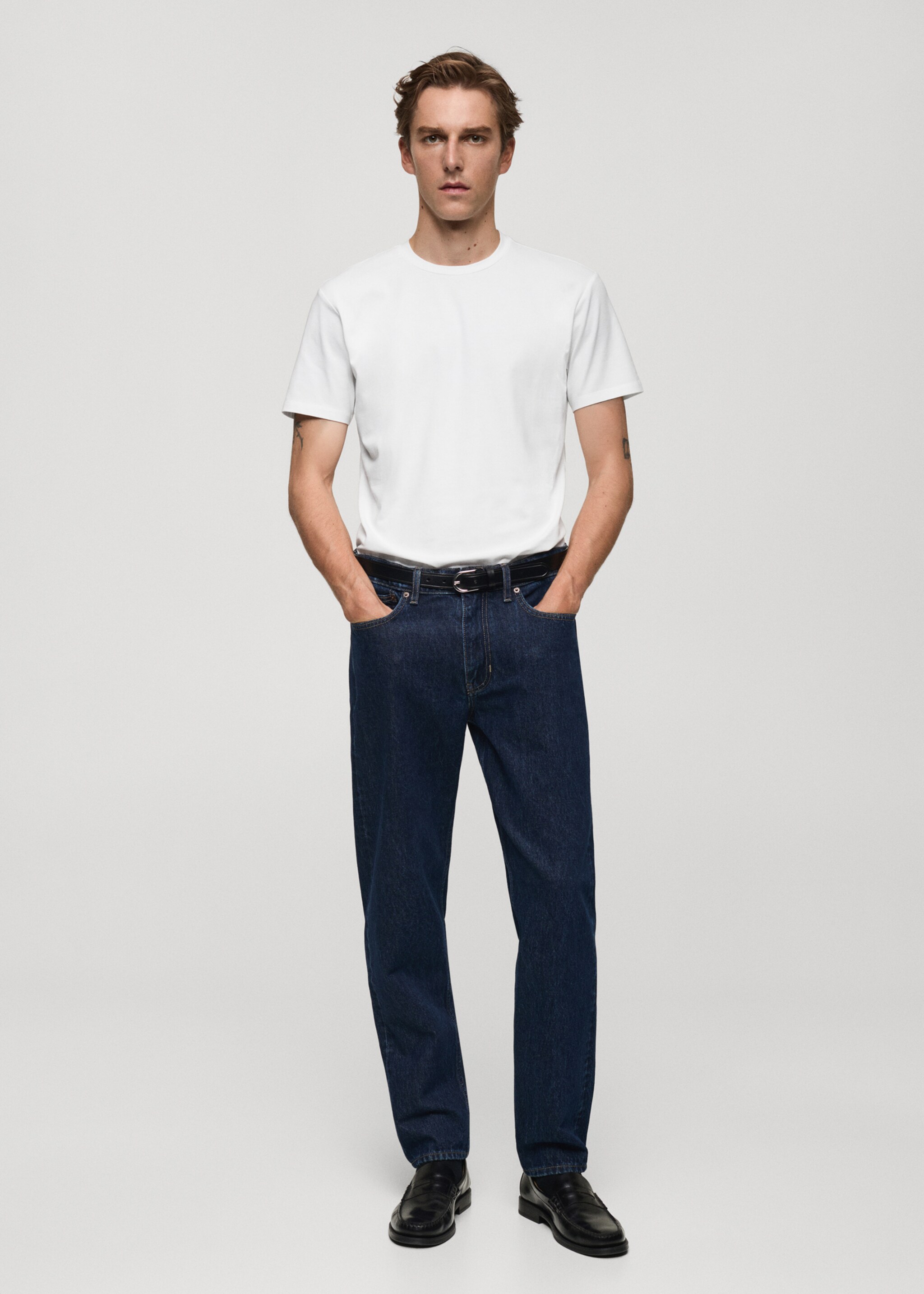 Stretch katoenen T-shirt - Overzichtstekening