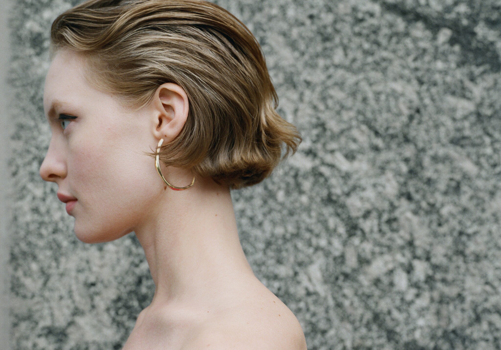Twisted hoop earrings - Panoramic plane