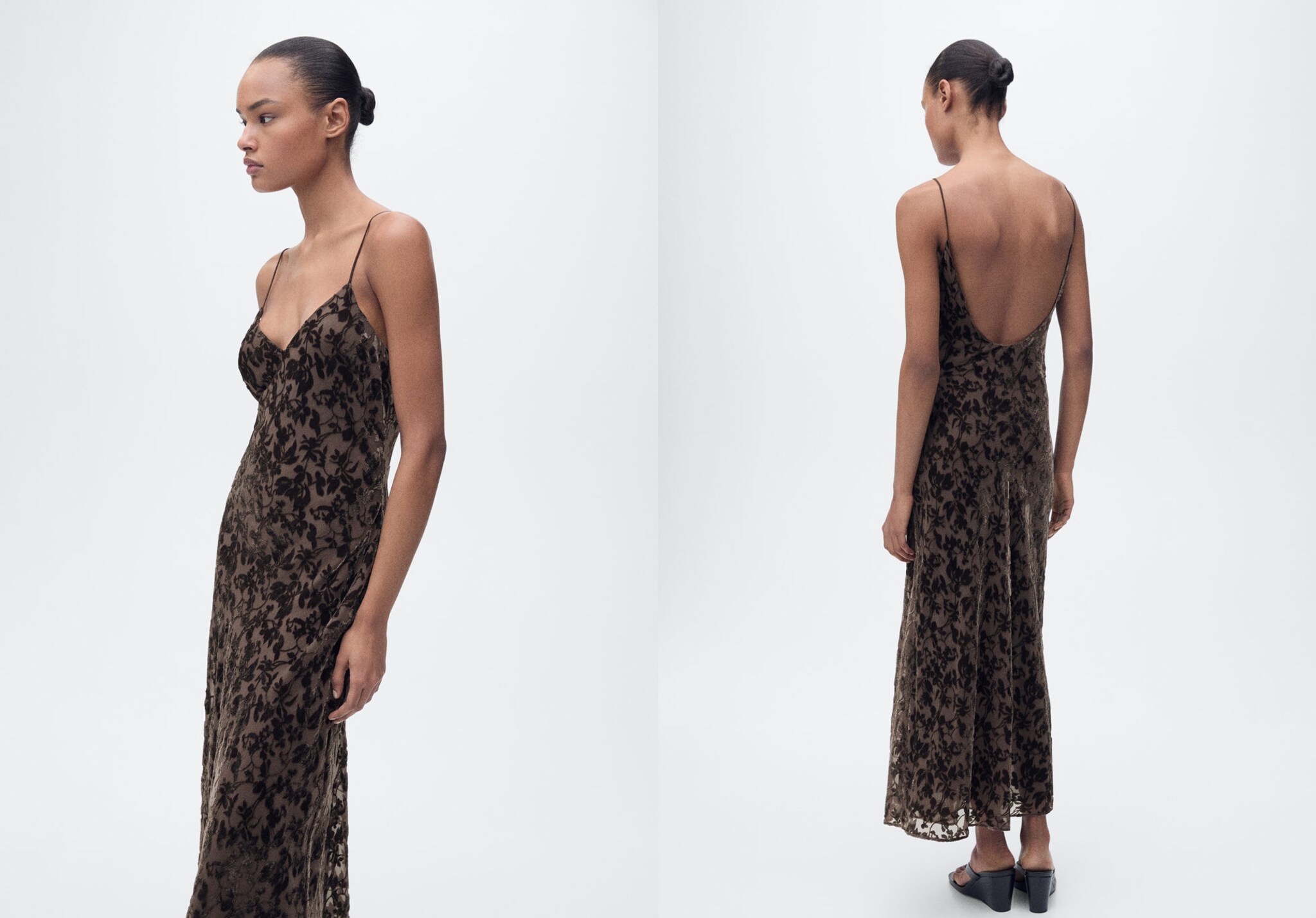 Devoré floral dress - Panoramic plane