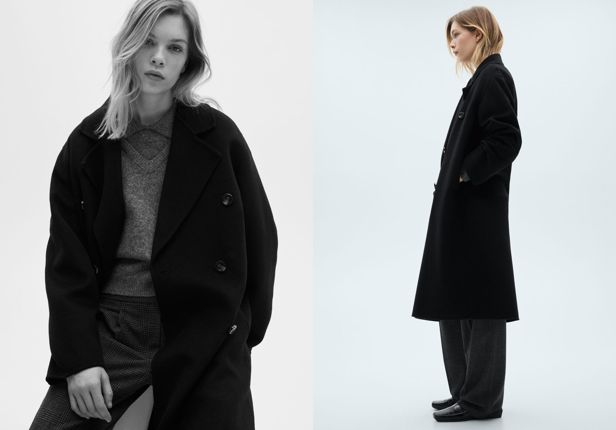 Handmade oversized wool coat - Panoramic plane