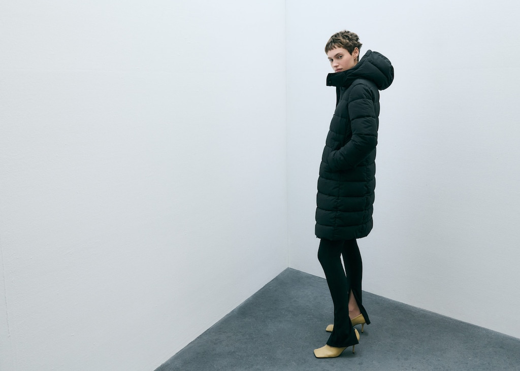 Waterproof padded midi anorak