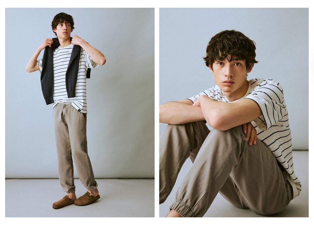 Cotton-linen jogger pants