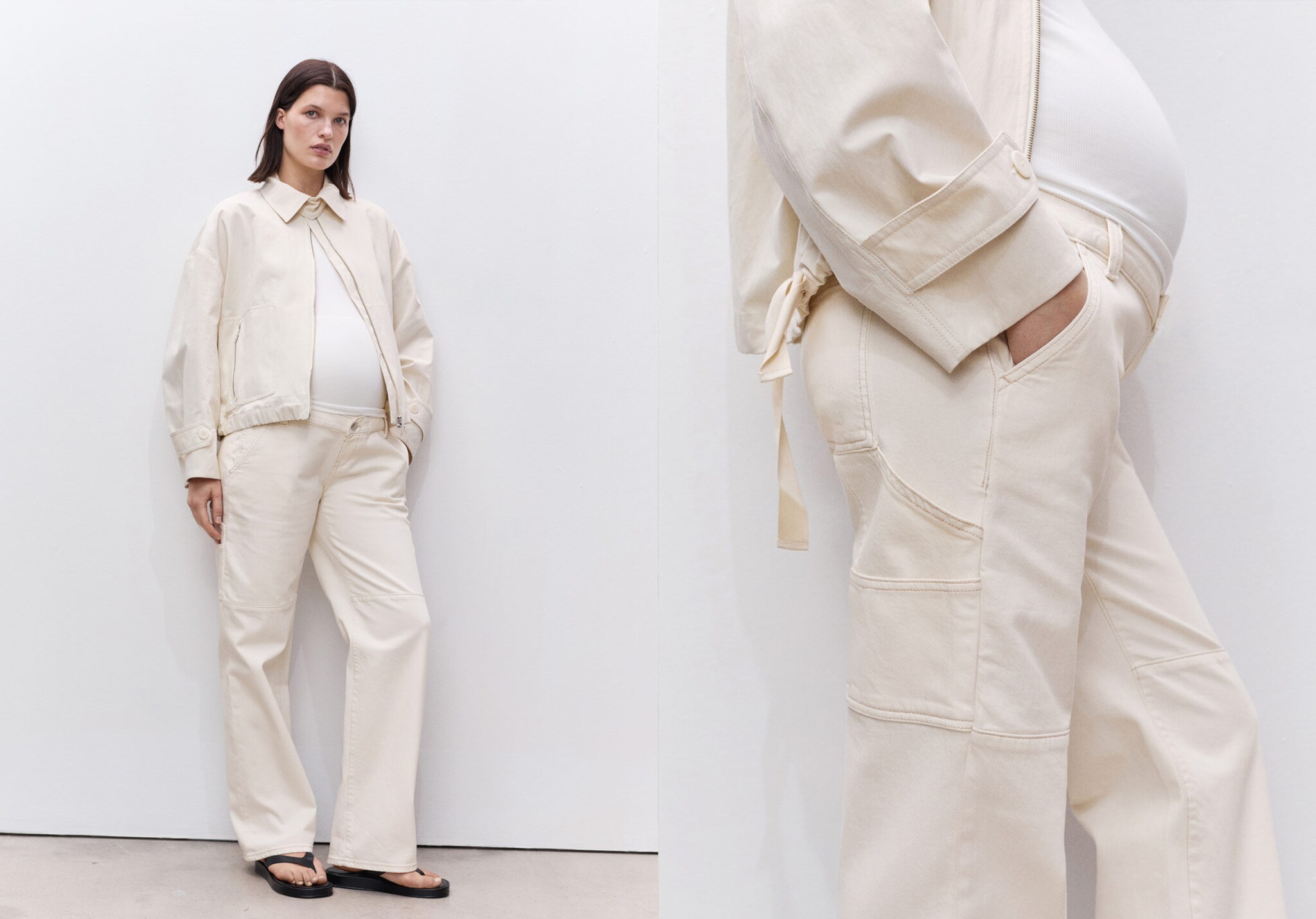 Maternity wideleg jeans - Panoramic plane