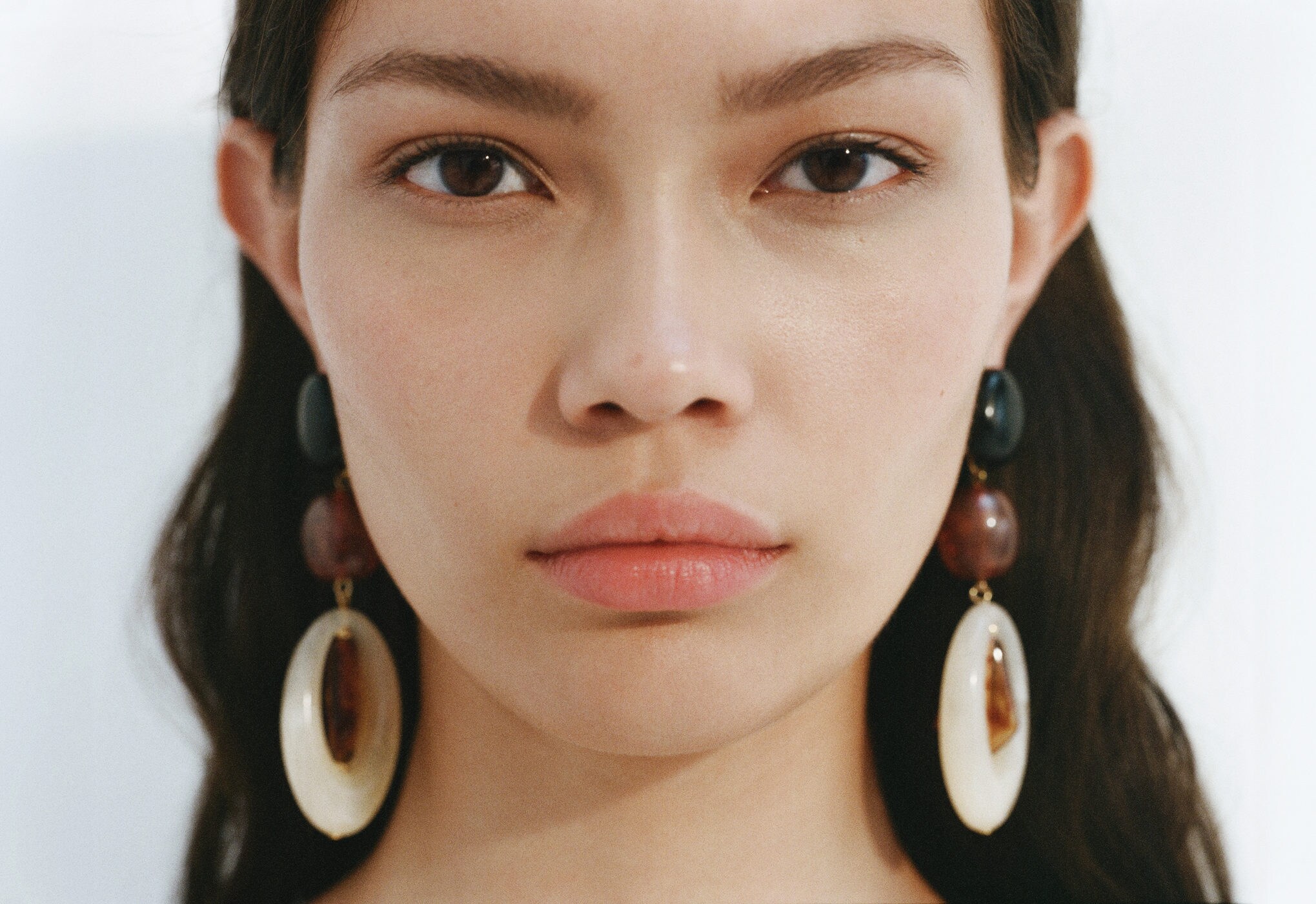 Long beaded earrings - Panoramic plane
