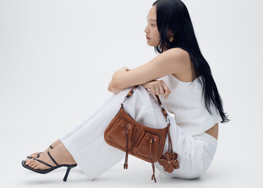 Lyocell suit pants with bow belt - image 3