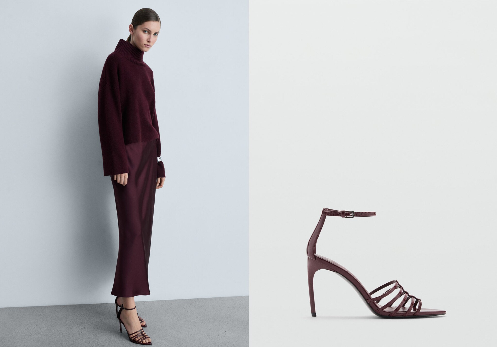Strappy heeled sandals - Panoramic plane