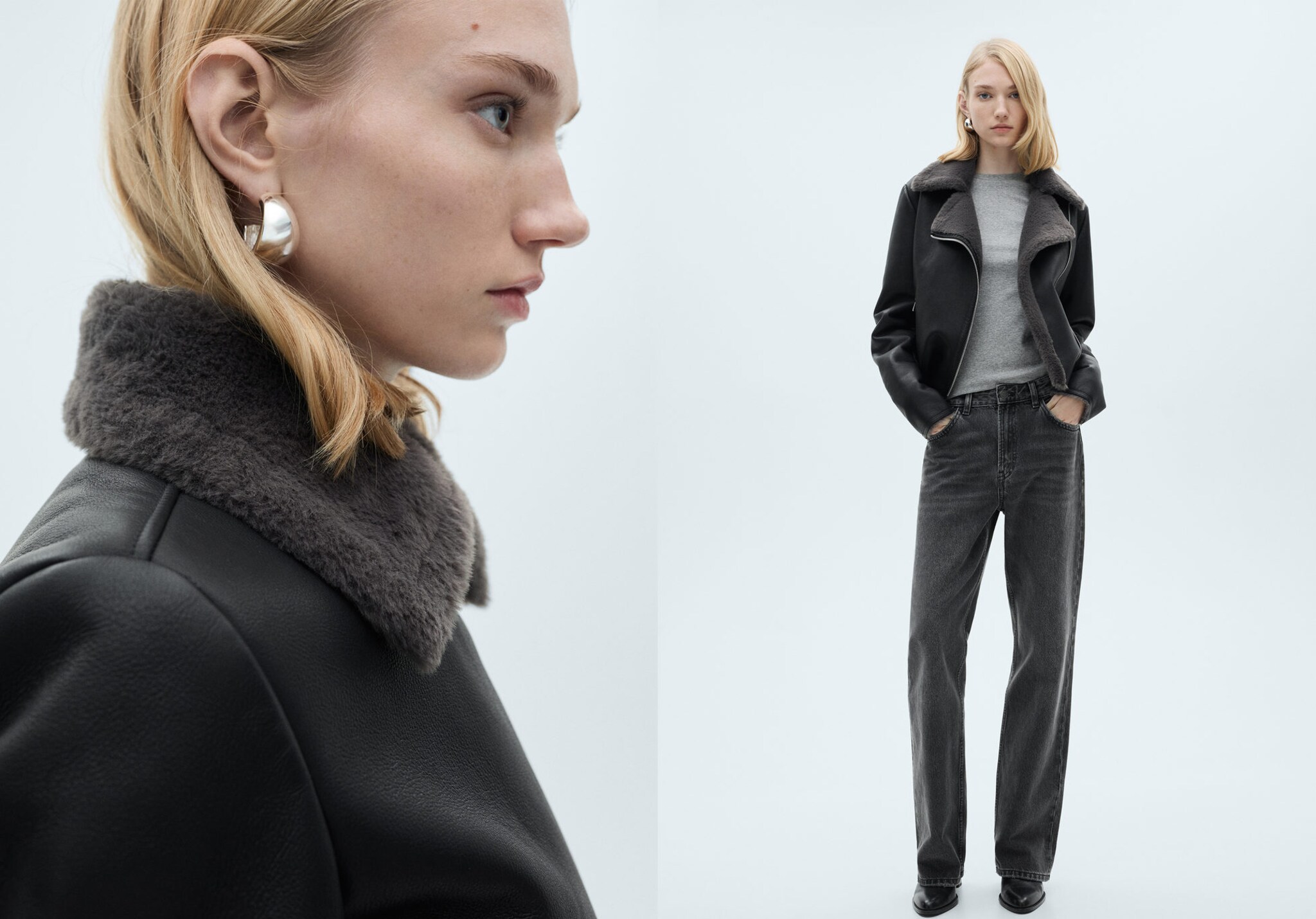 Jacket with shearling-effect lining - Panoramic plane