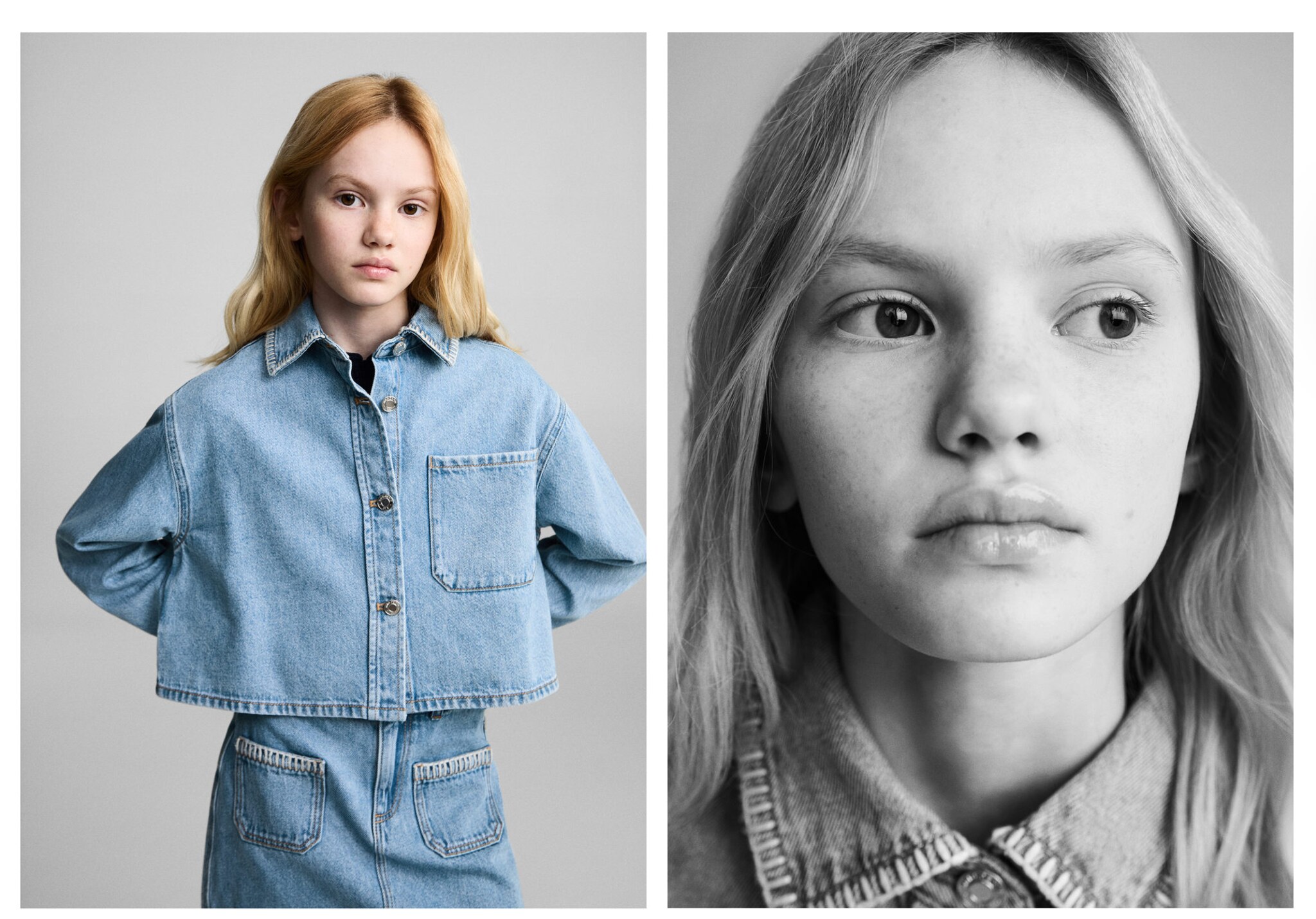 Cropped denim jacket - Panoramic plane