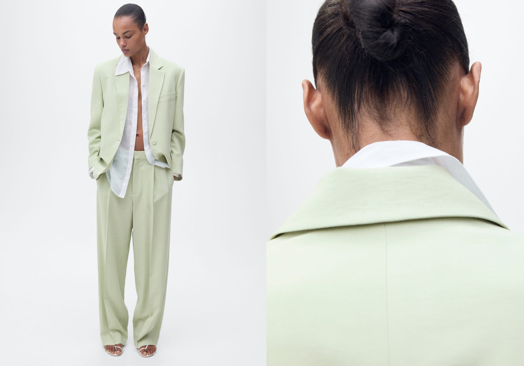 Straight-fit suit jacket - Panoramic plane
