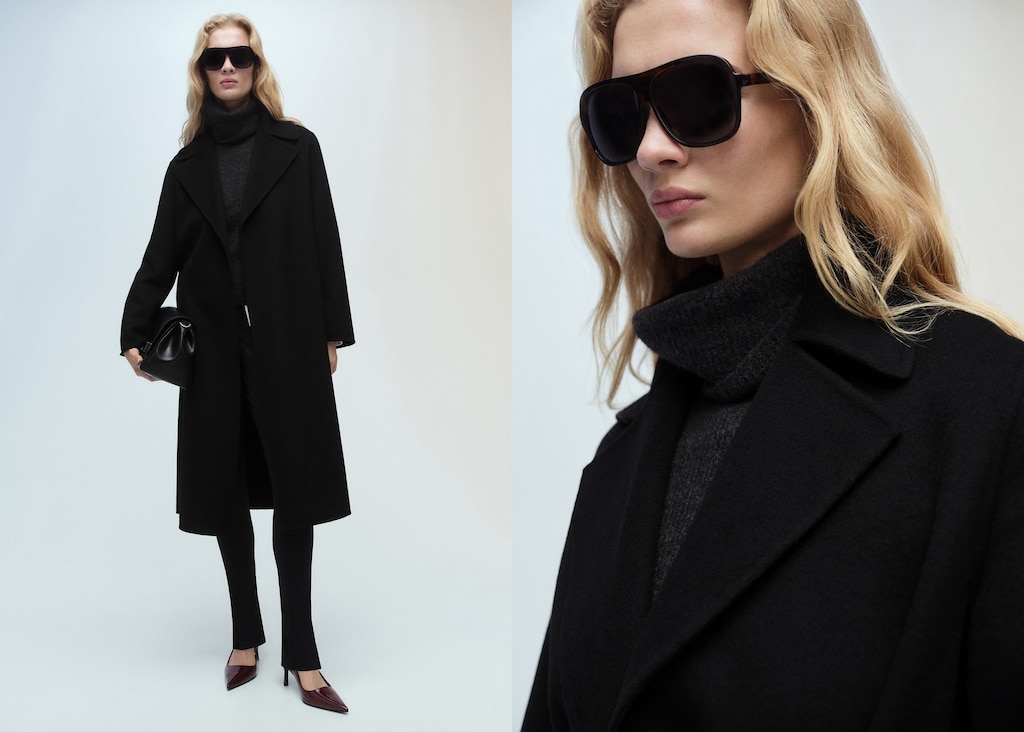 Belt handmade coat - Black