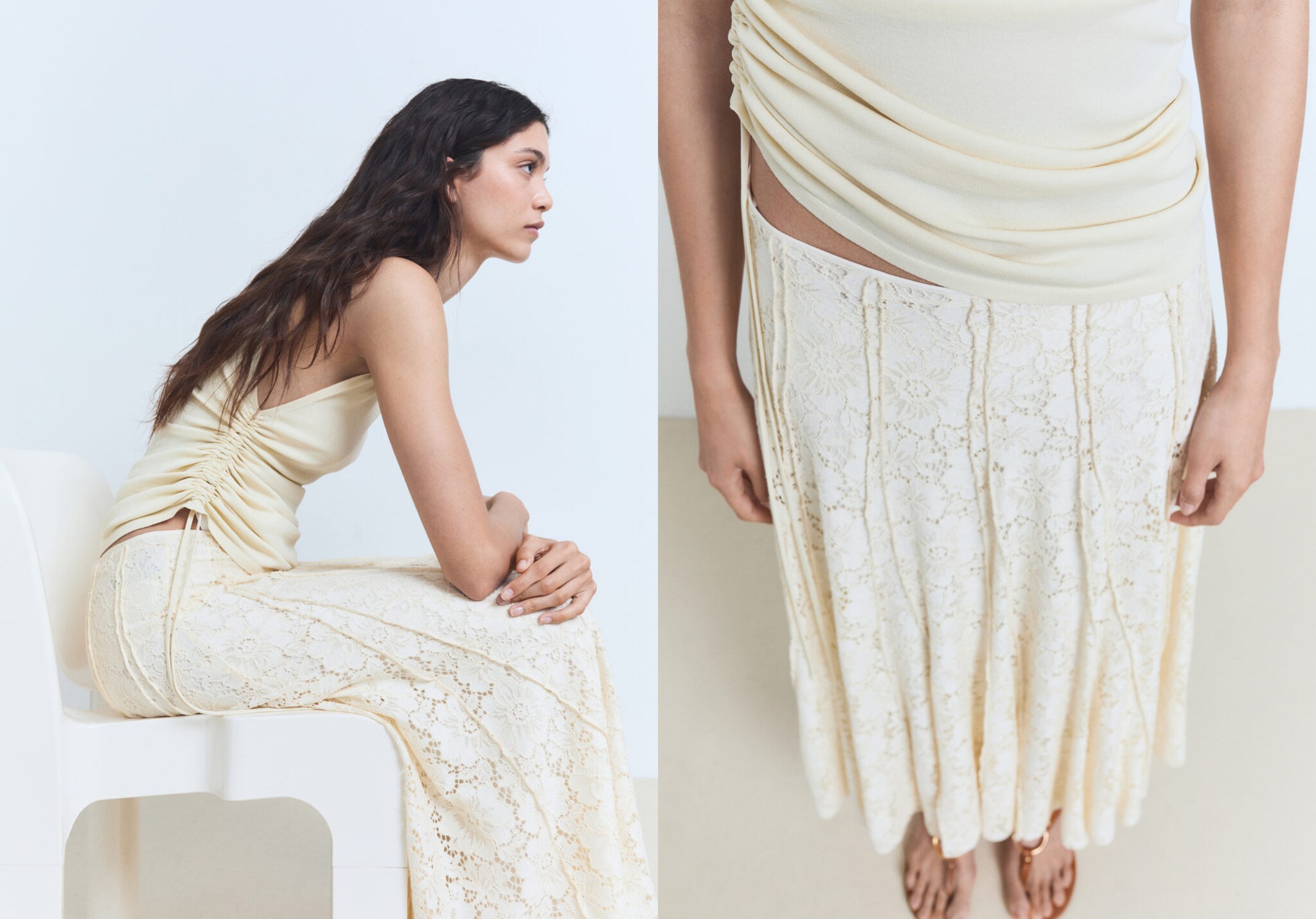 Long lace skirt - Panoramic plane