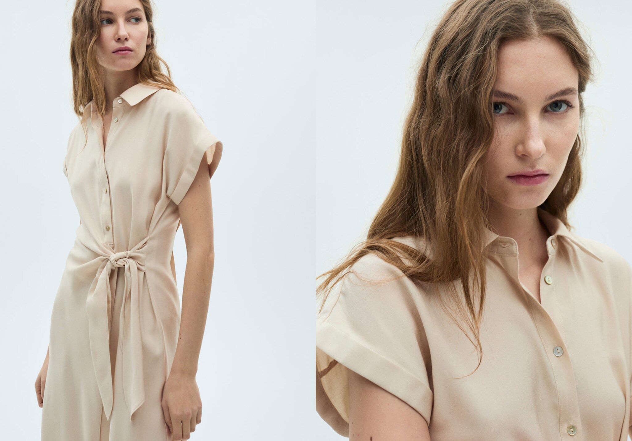 Wrap shirt dress - Panoramic plane