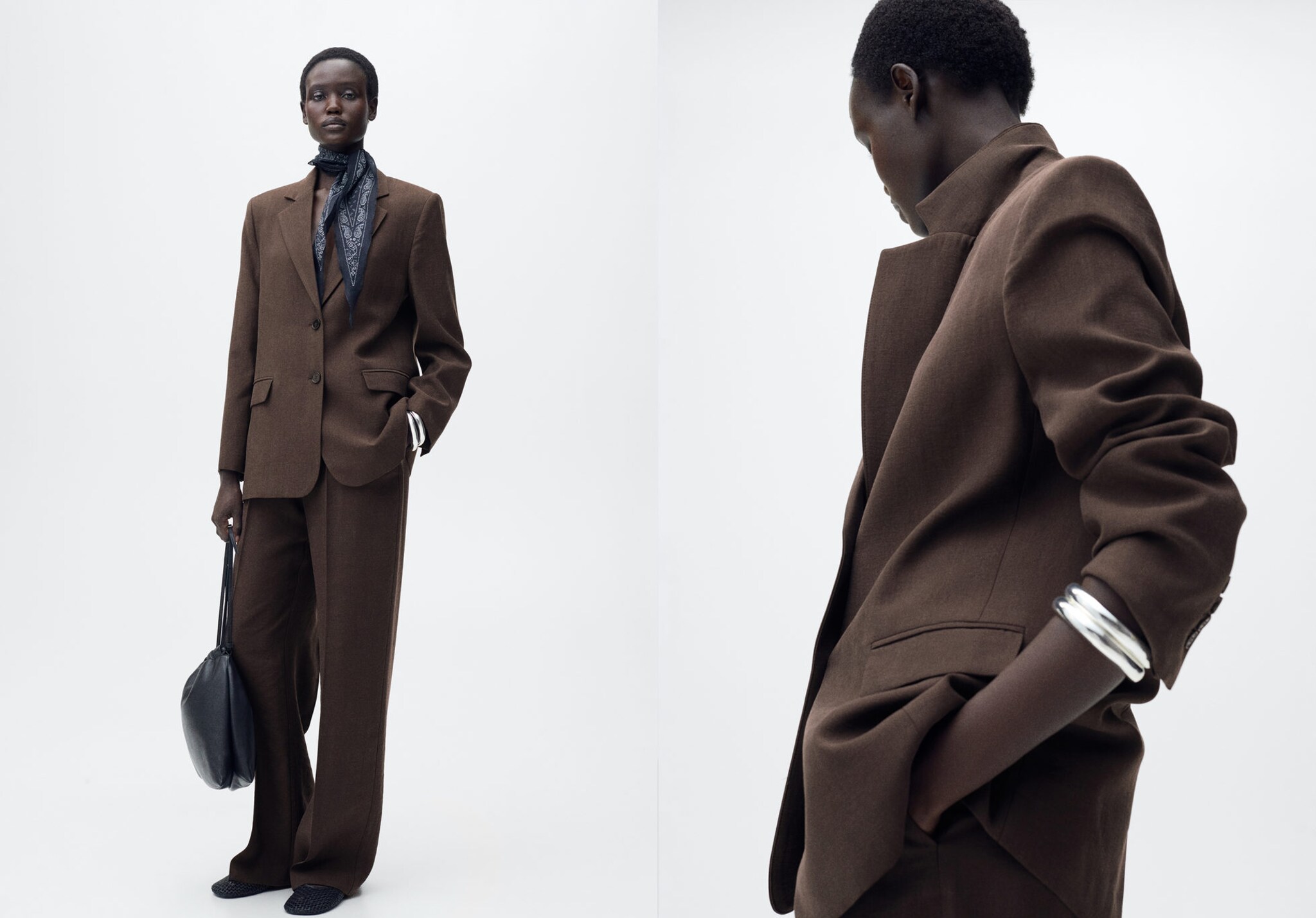 Blazer de costume droit Lyocell - Plan panoramique