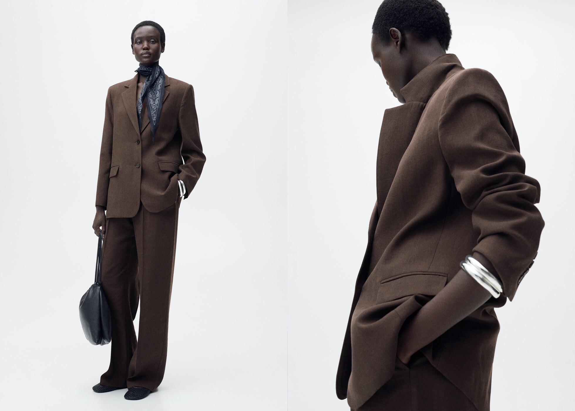 Straight-fit lyocell suit jacket - Panoramic plane