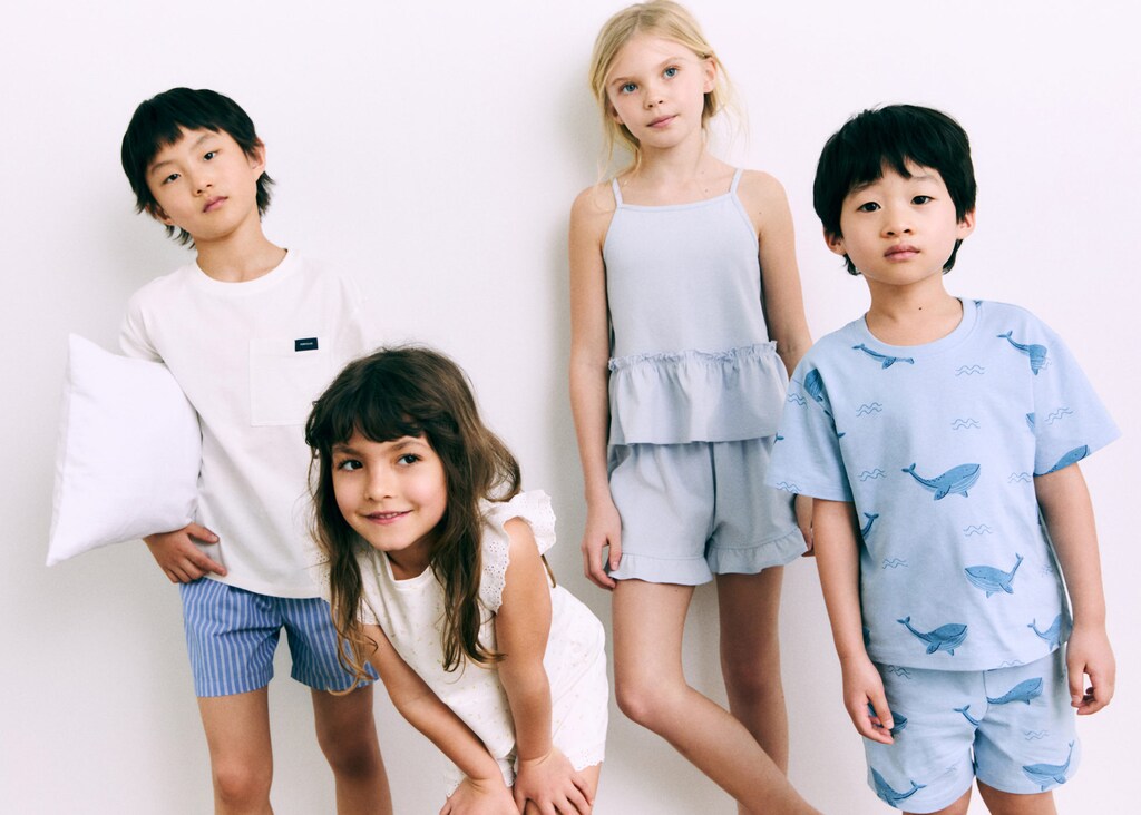 Pajama shorts with ruffles