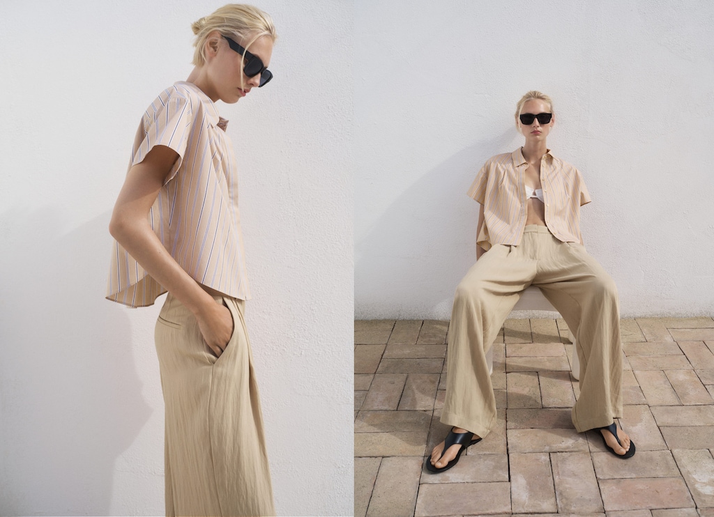 Short sleeve striped shirt