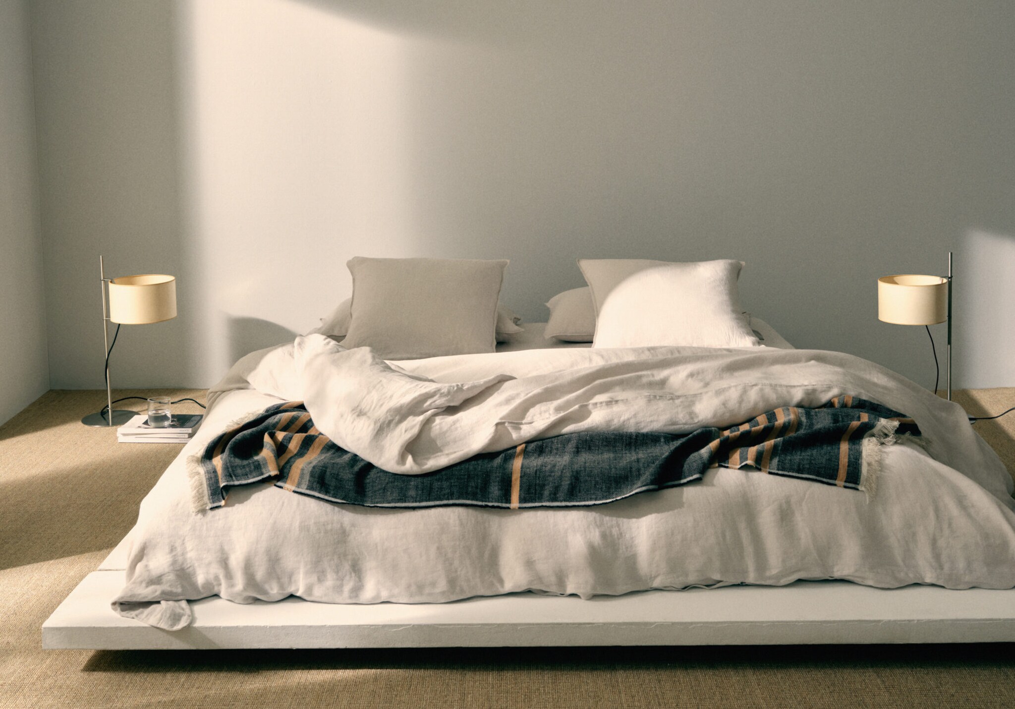 Washed linen duvet cover for 150/160 cm bed - Panoramic plane