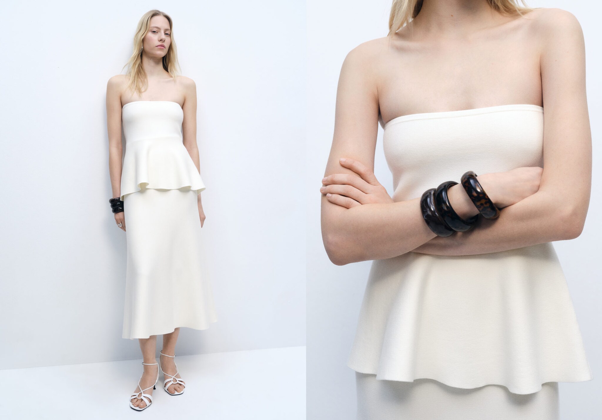 Top punto fino peplum - Plano panorámico