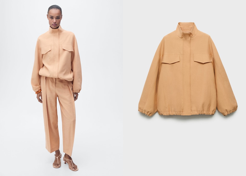 Oversized lyocell jacket with pockets