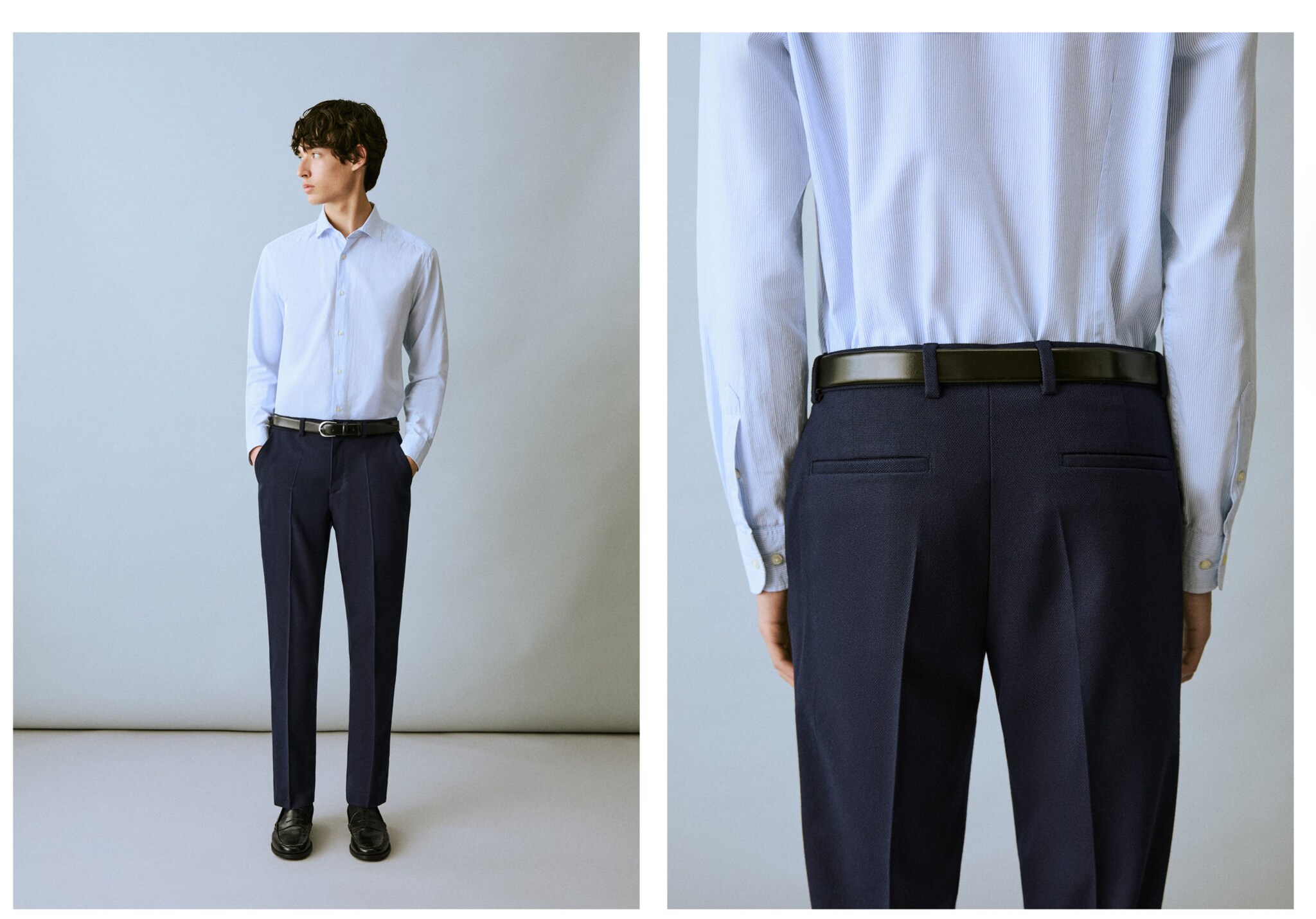 Pique suit pants - Panoramic plane