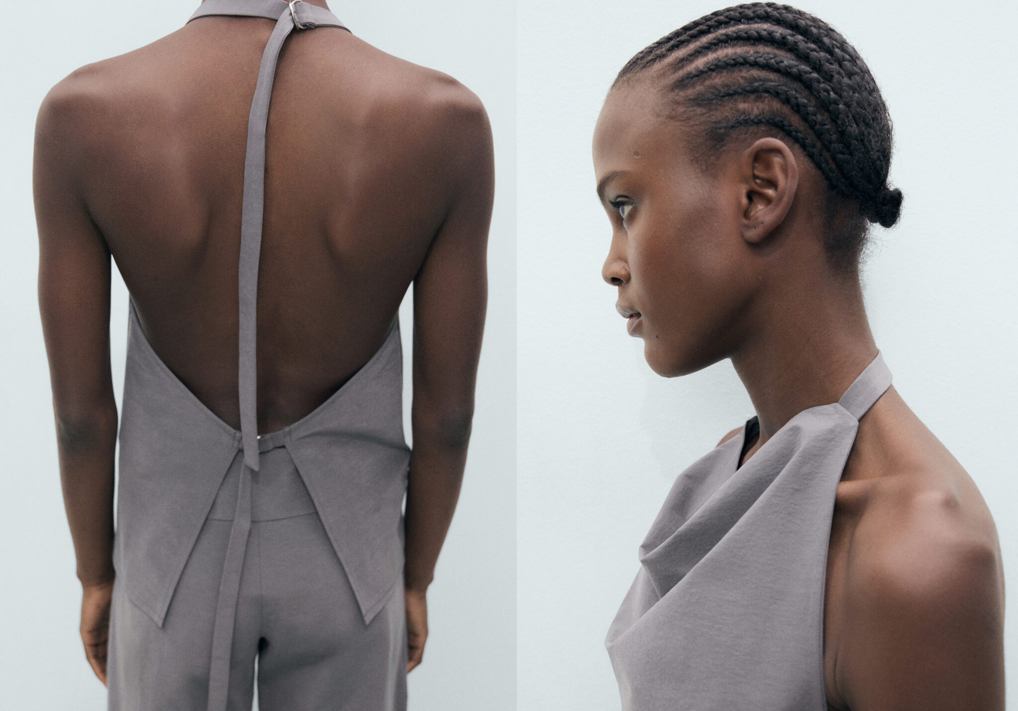 Open-back draped top - Panoramic plane