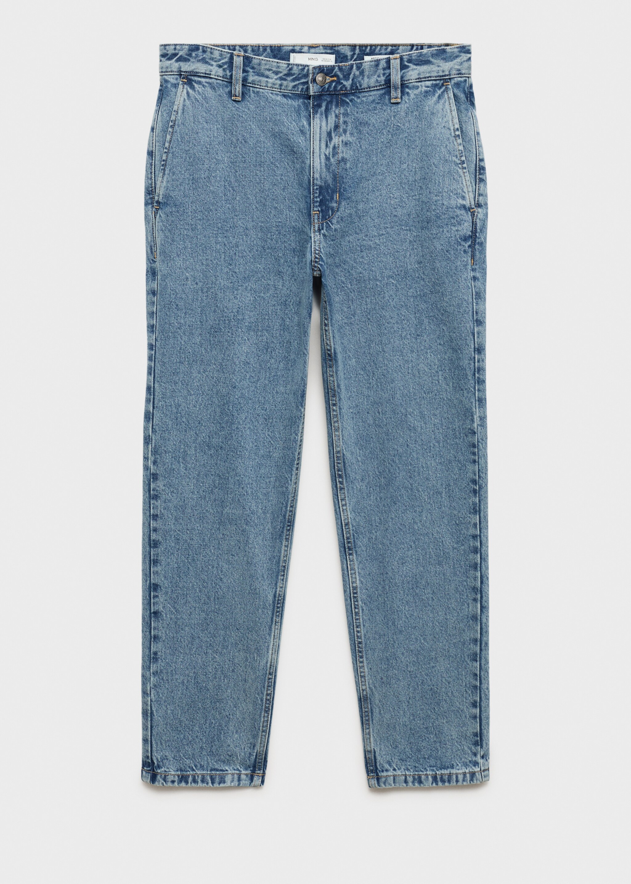 Worn effect straight fit jeans - Article without model