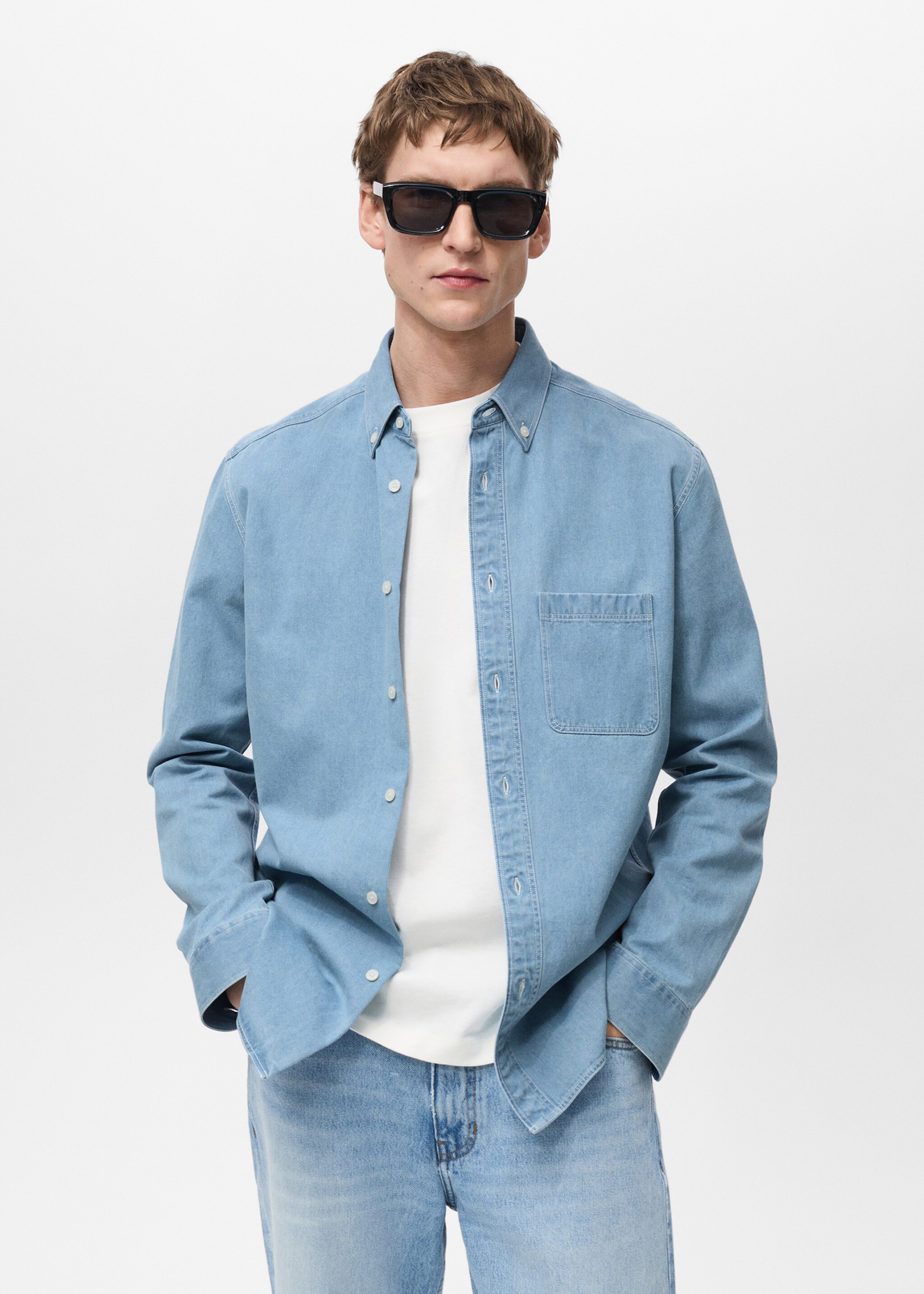 Chemise en jean 100 % coton - Plan moyen