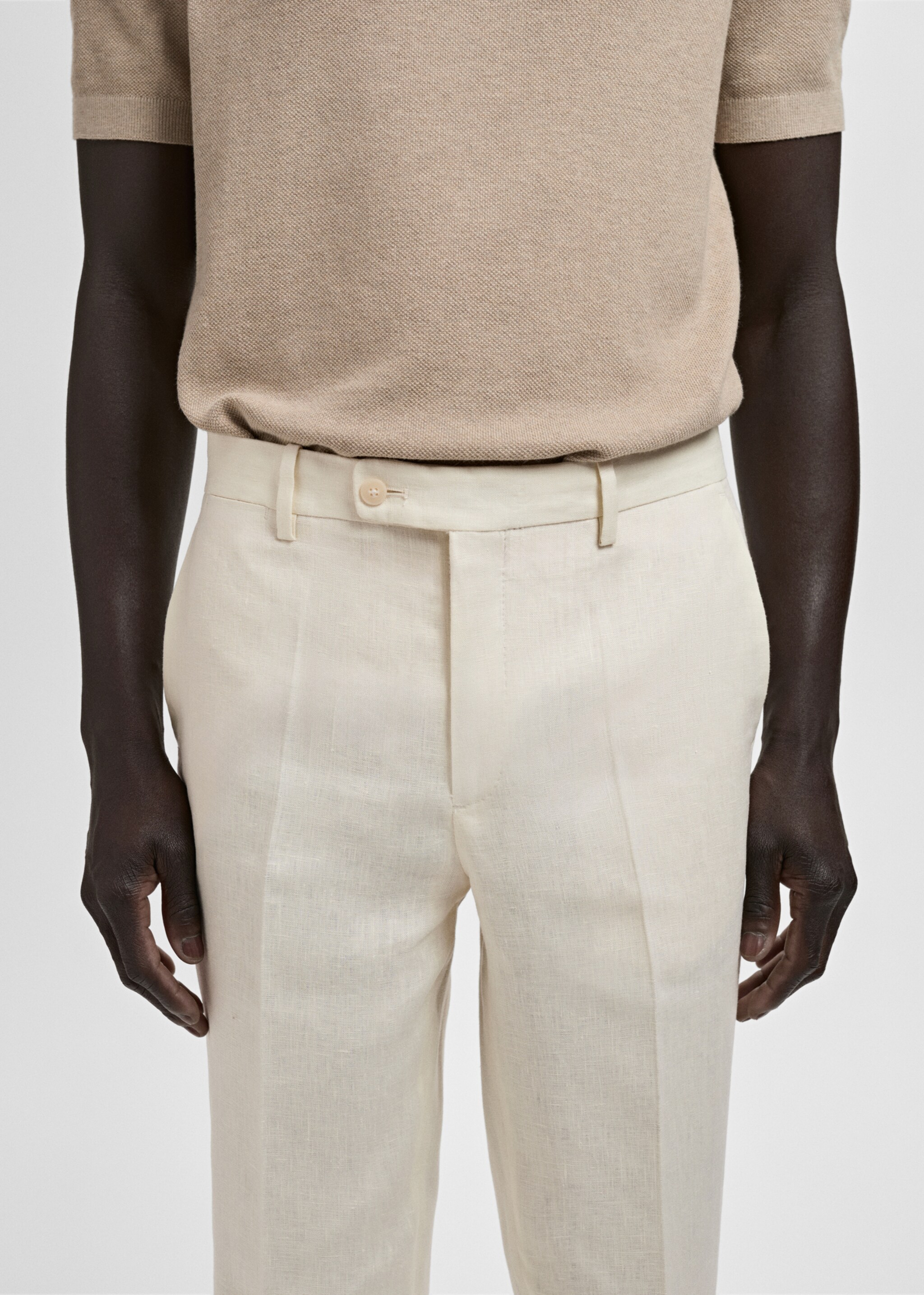 Amalfi 100% linen slim-fit suit trousers - Details of the article 1