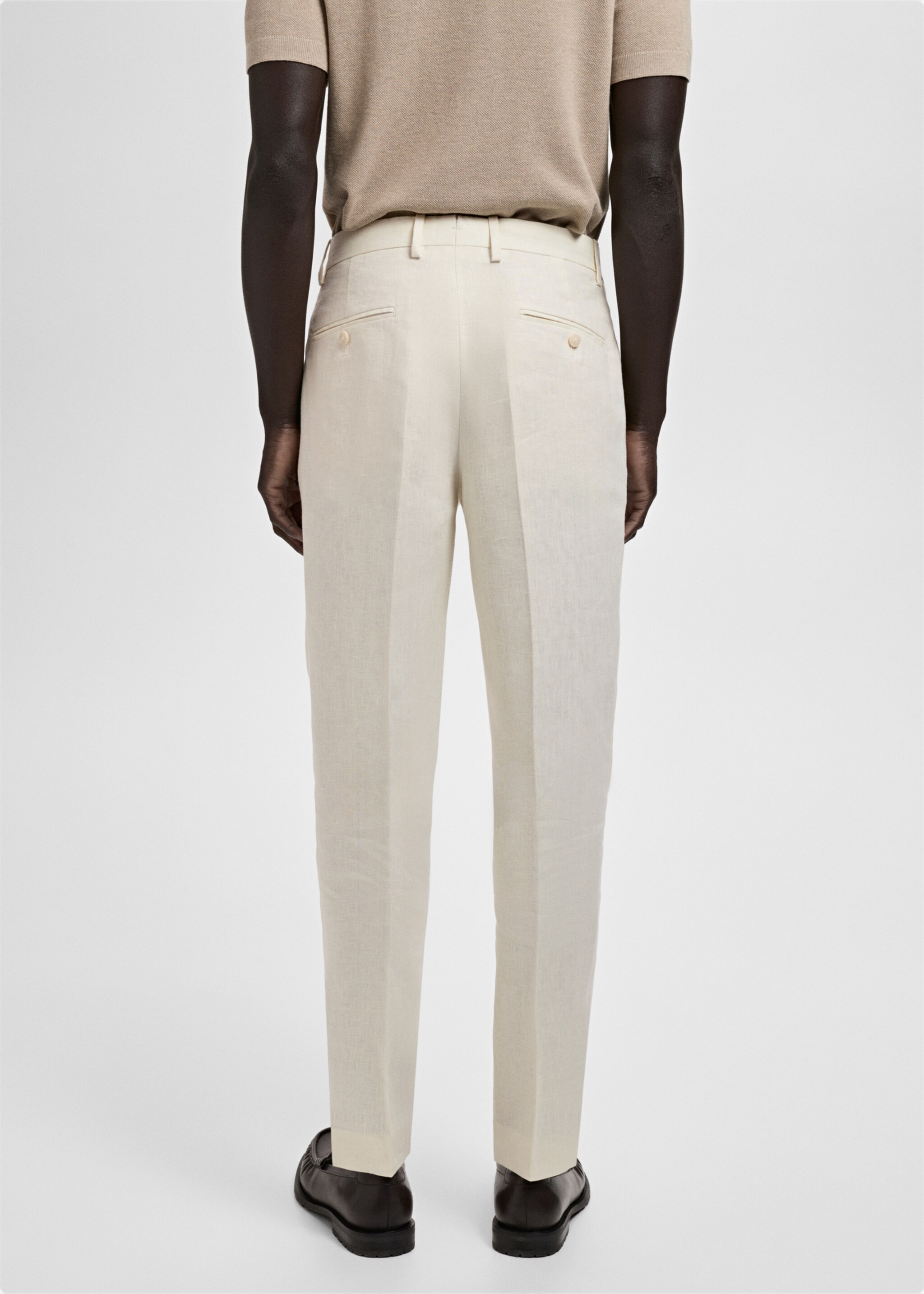 Amalfi 100% linen slim-fit suit trousers - Reverse of the article