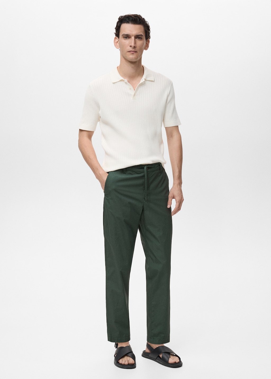 Poplin cotton pants