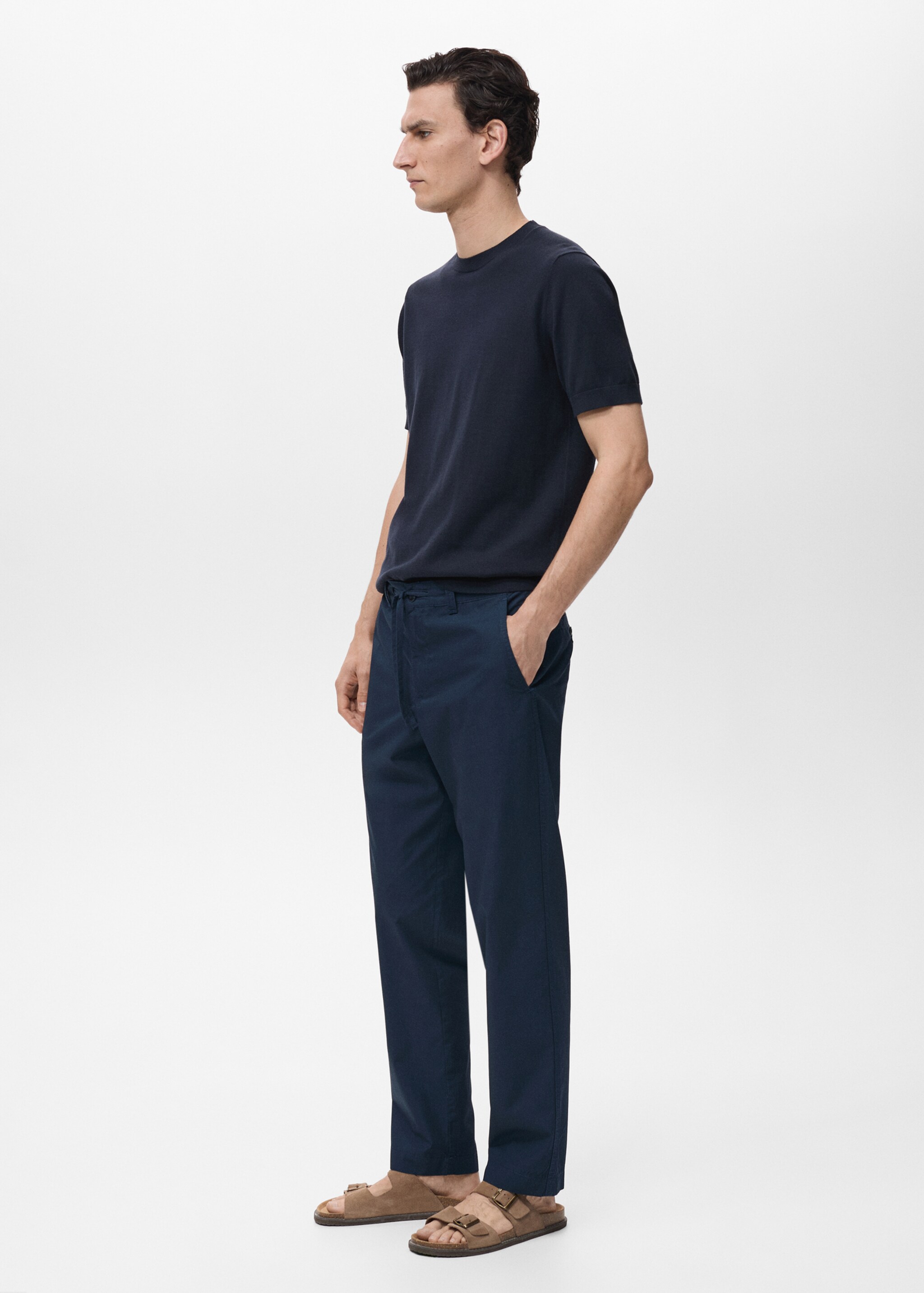 Poplin cotton trousers - Details of the article 2