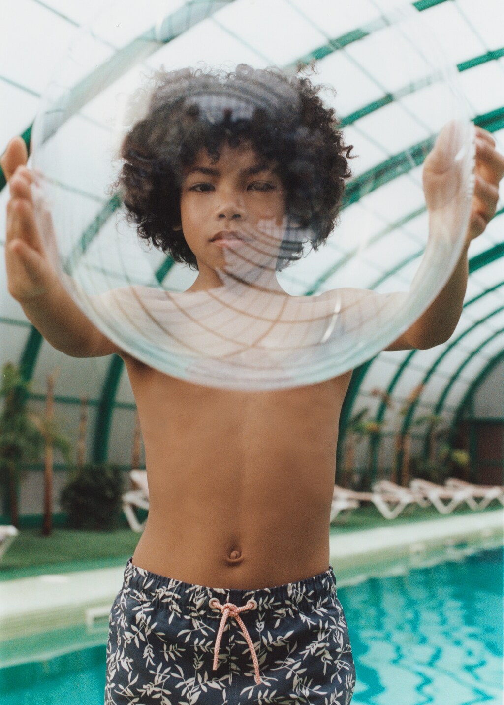 Printed swimming trunks