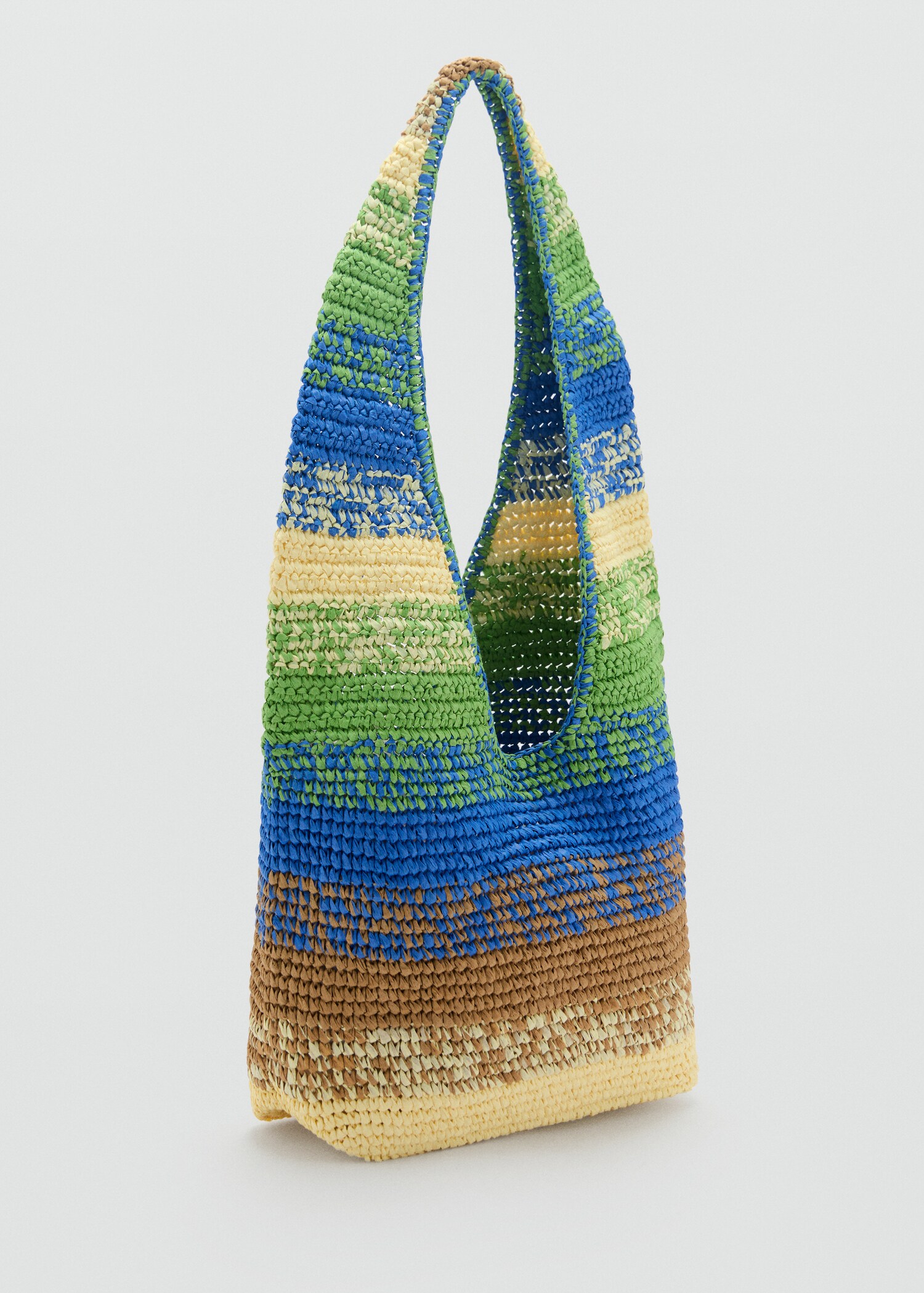 Natural fibre gradient shopping bag - Medium plane