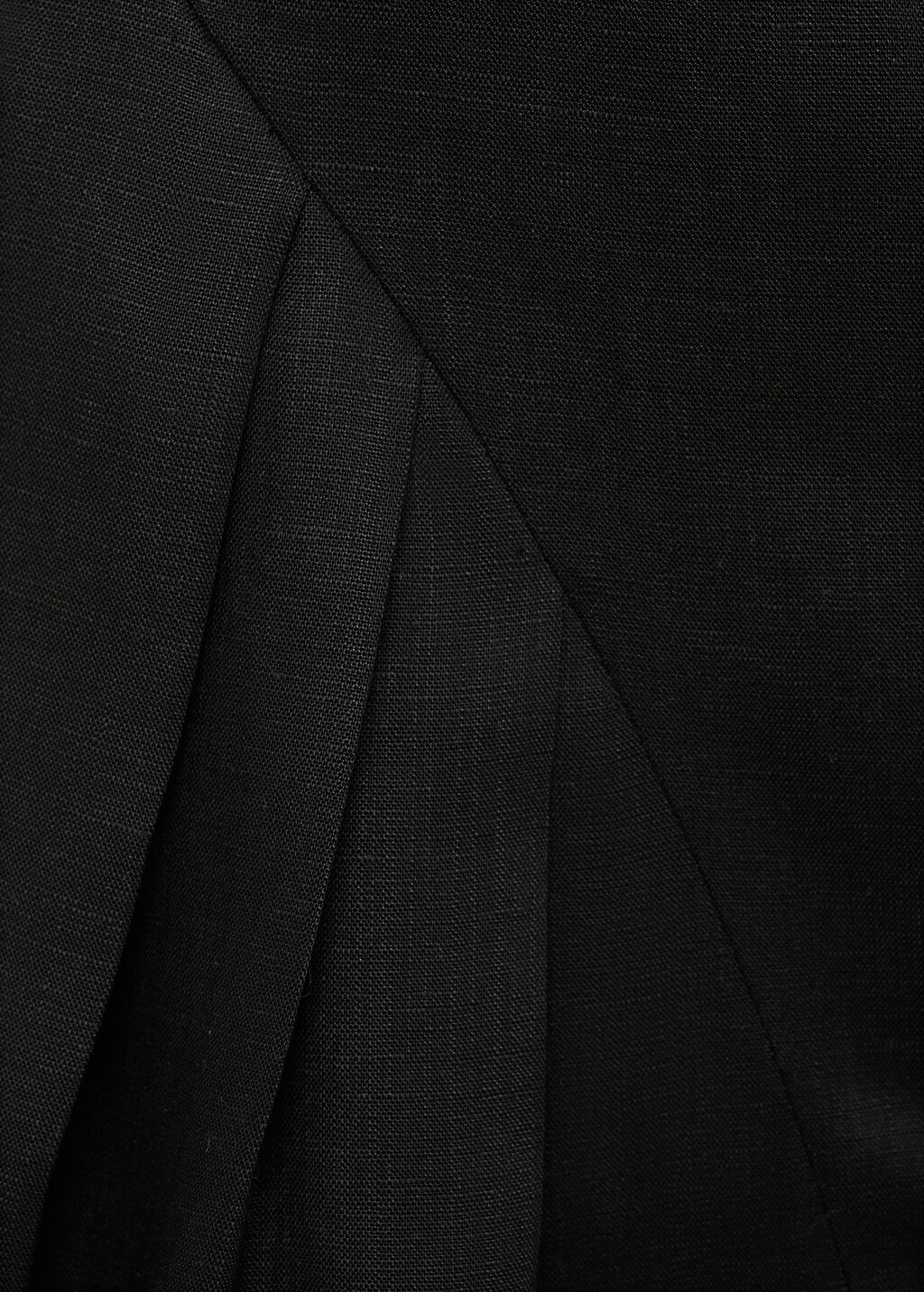 Linen-blend dress with pleats