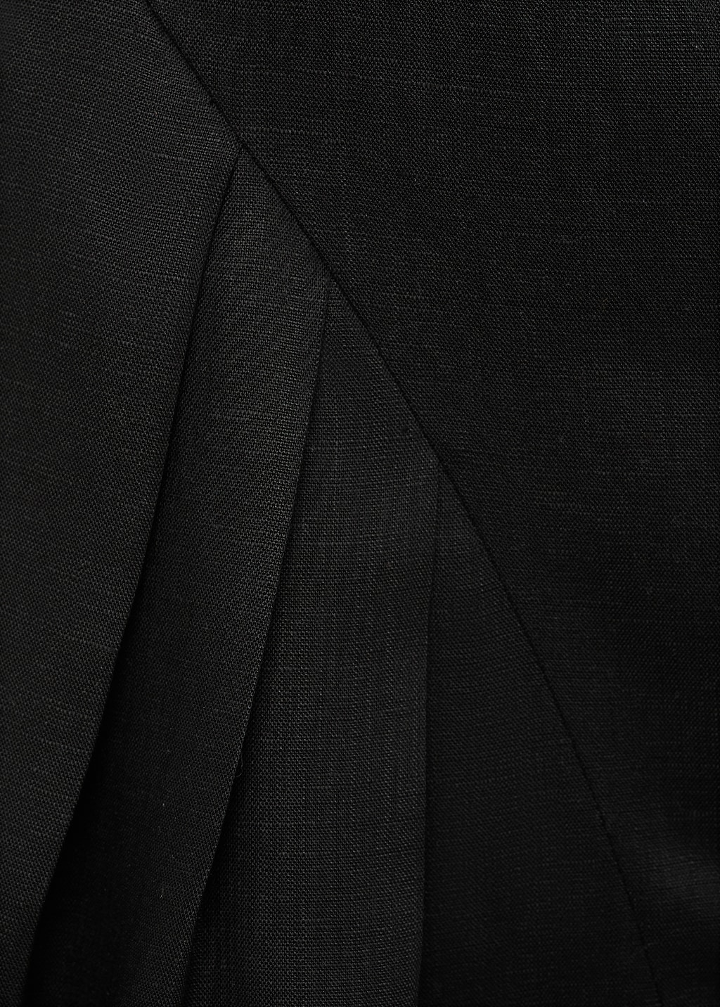 Linen-blend dress with pleats