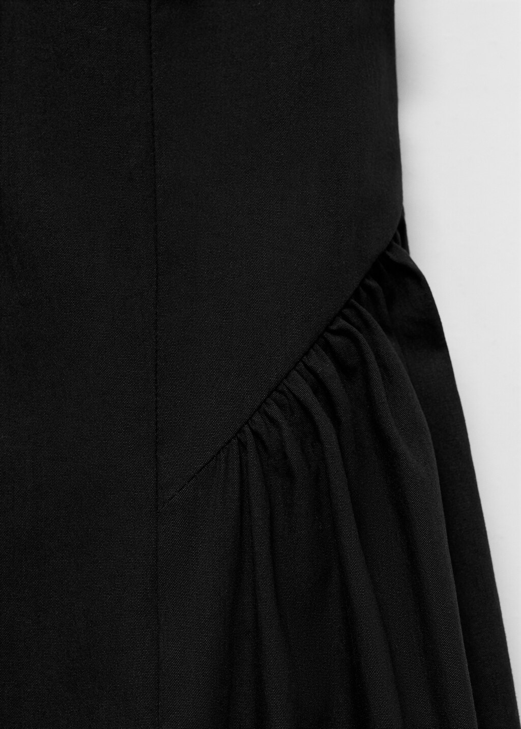 Halter neck cotton midi-dress