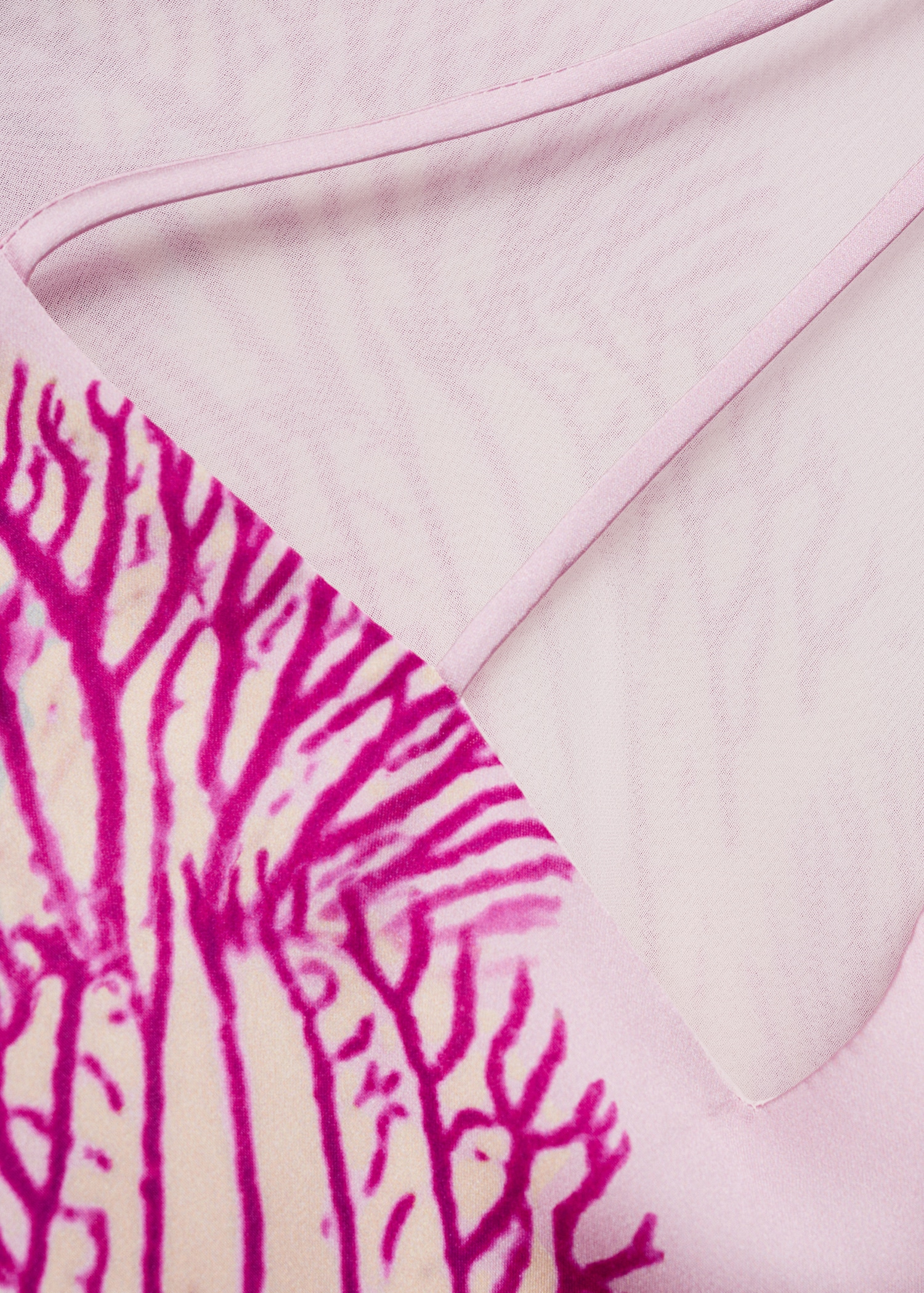 Satin scarf dress with maxi-flower print - Details of the article 0