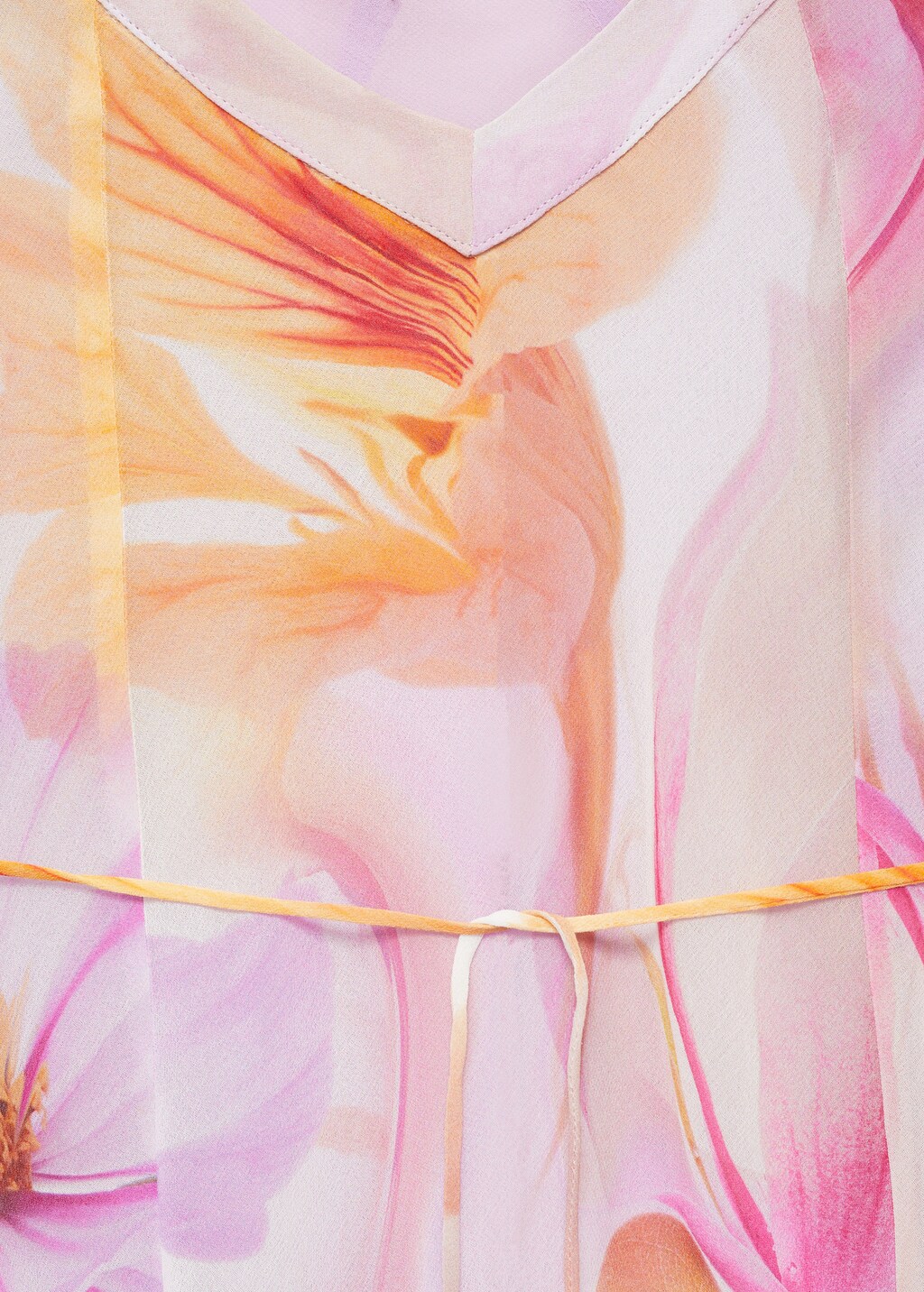 Floral dress with ruffle detail