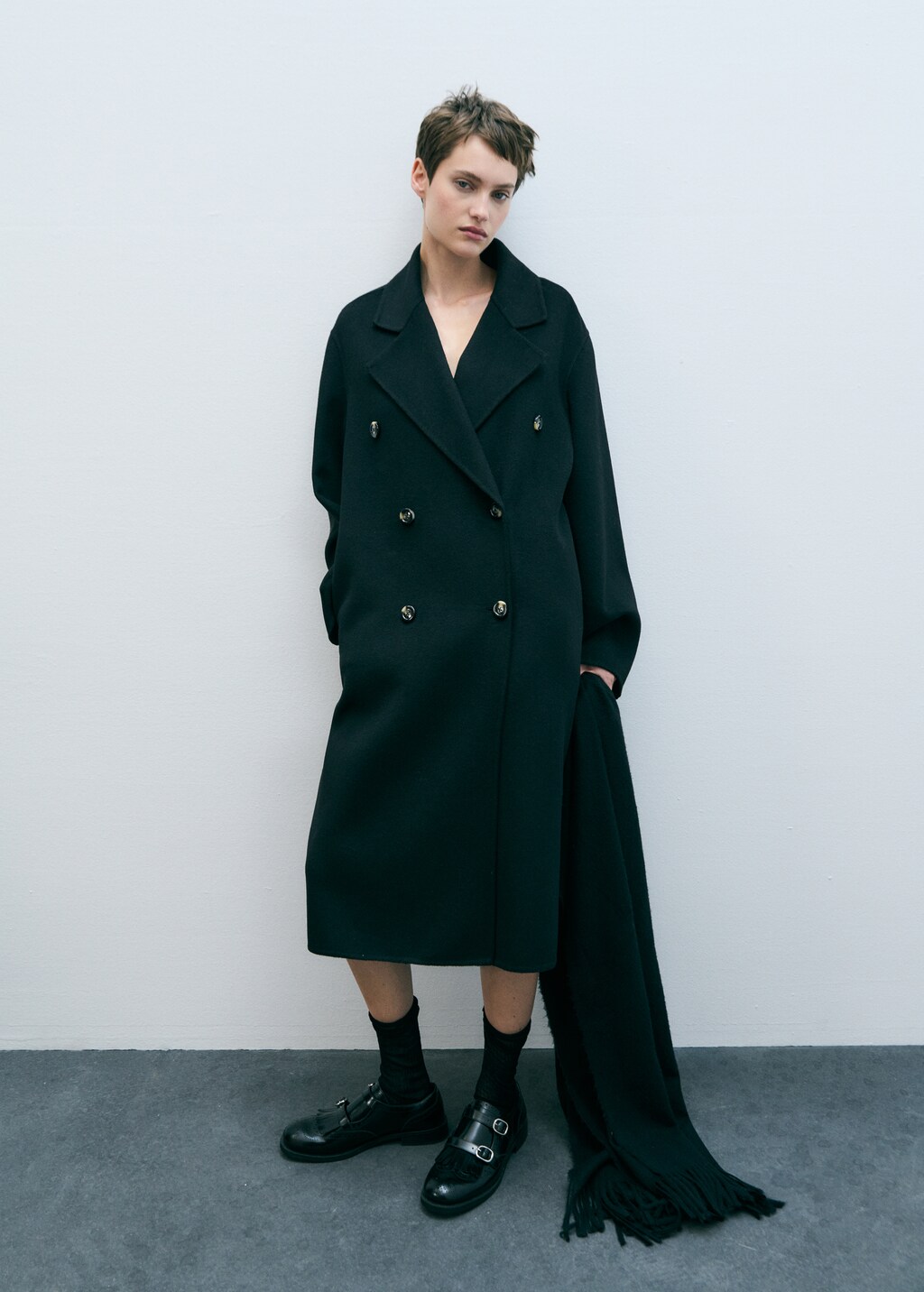Handmade oversized wool coat